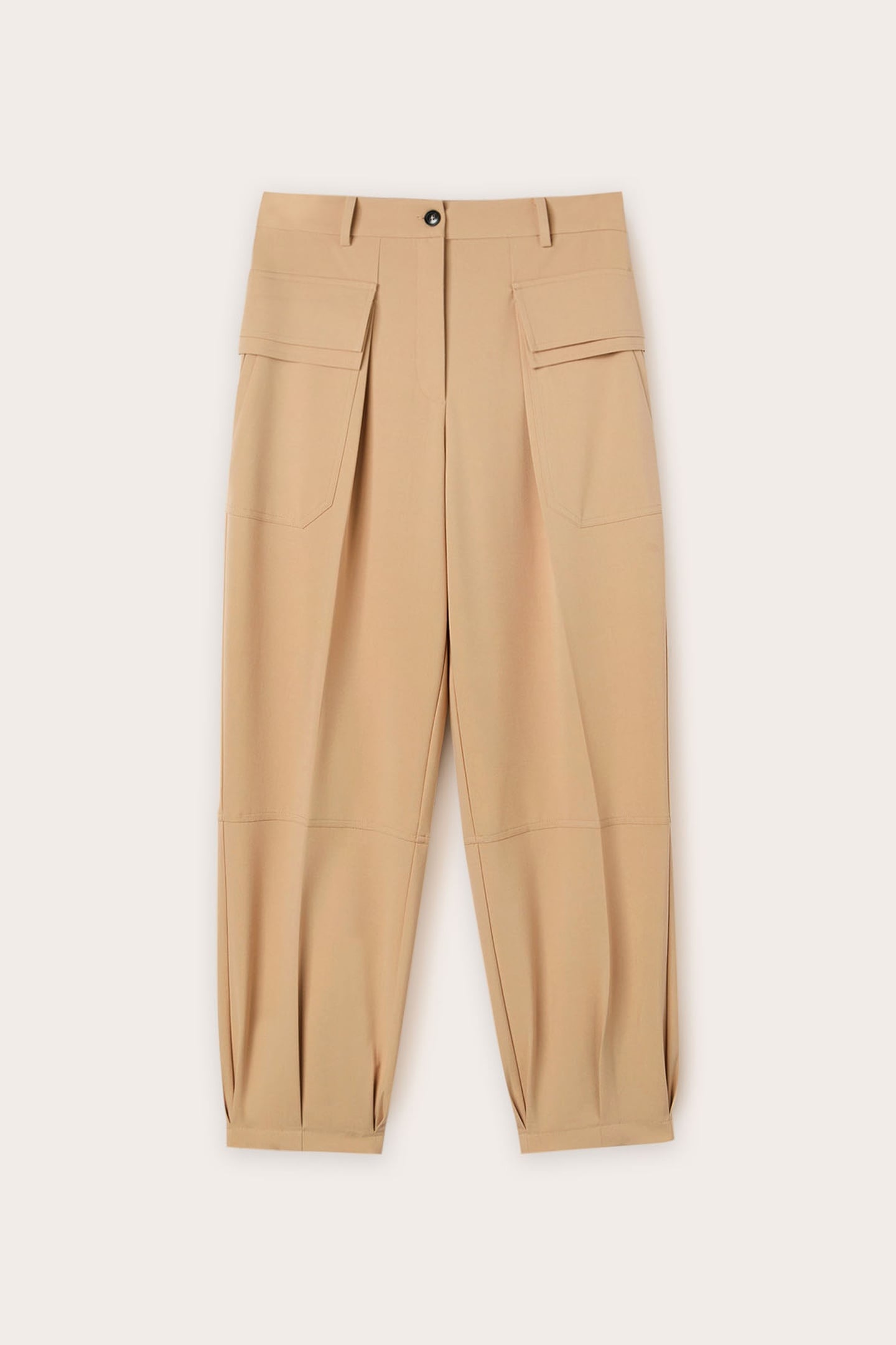 FLUID FABRIC CARGO PANTS BEIGE 4
