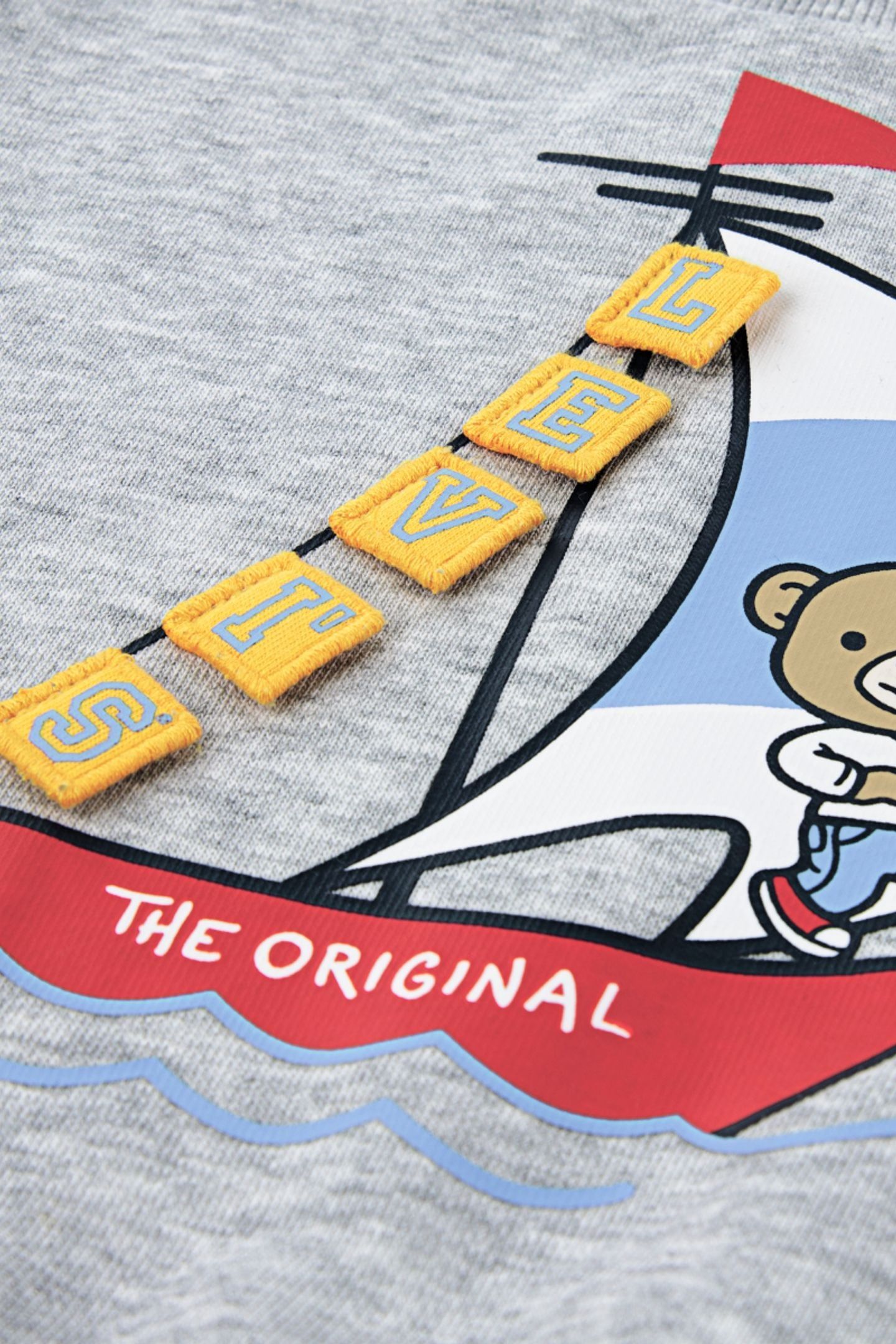 BOYS LEVIS SAILING 3D CREW GRAY HEATHER 4