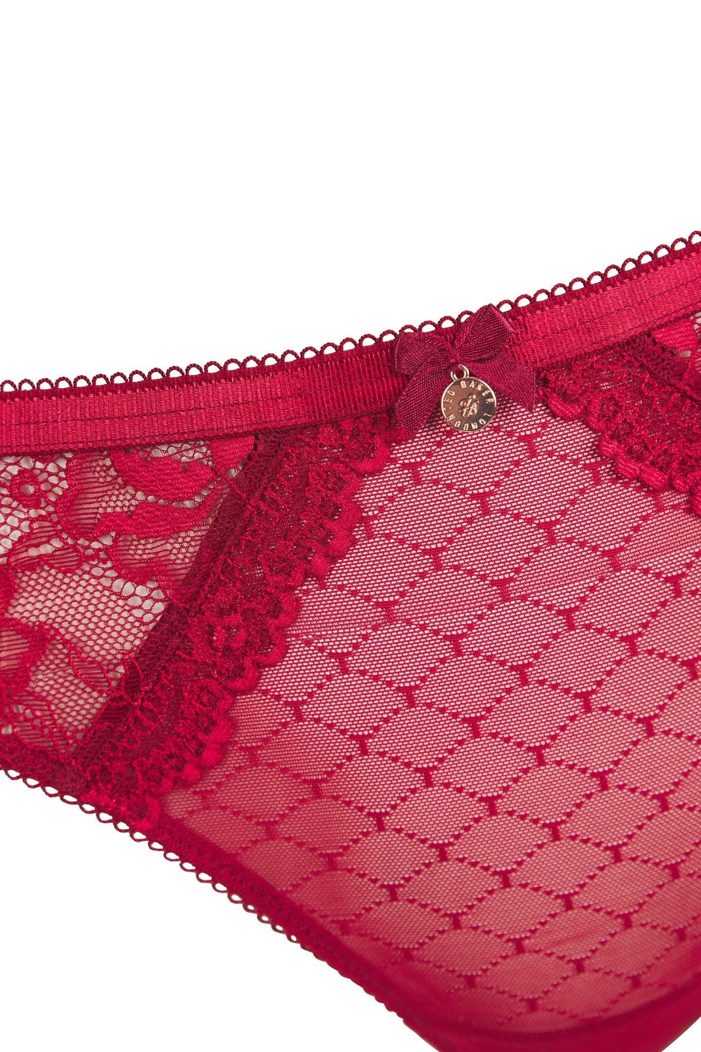 ELIZA 2PK SOLID MESH THONG MAUVE CHECK/SAVVY RED 7