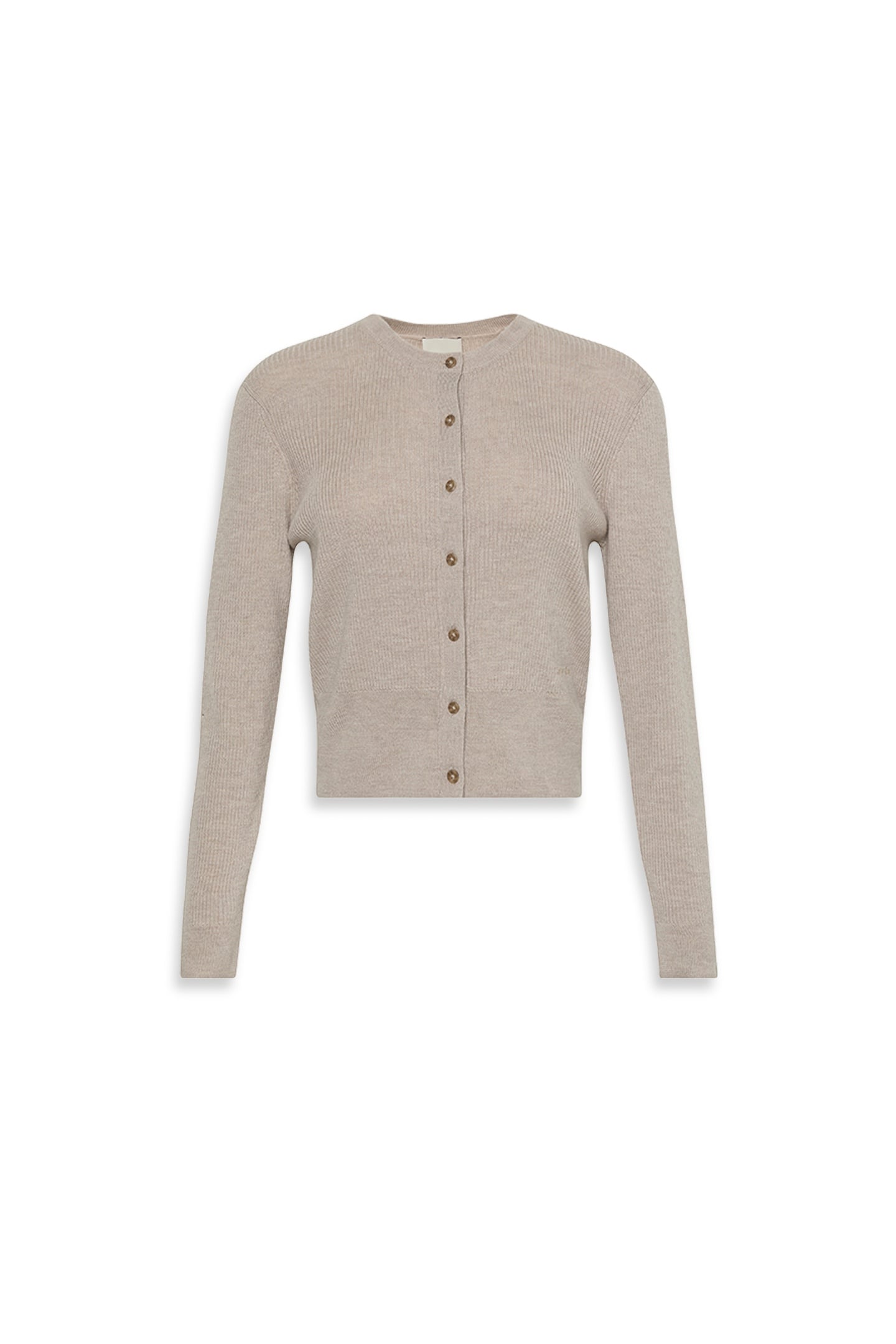 WOOL SILK CROPPED CARDIGAN ISLAND FOSSIL 4