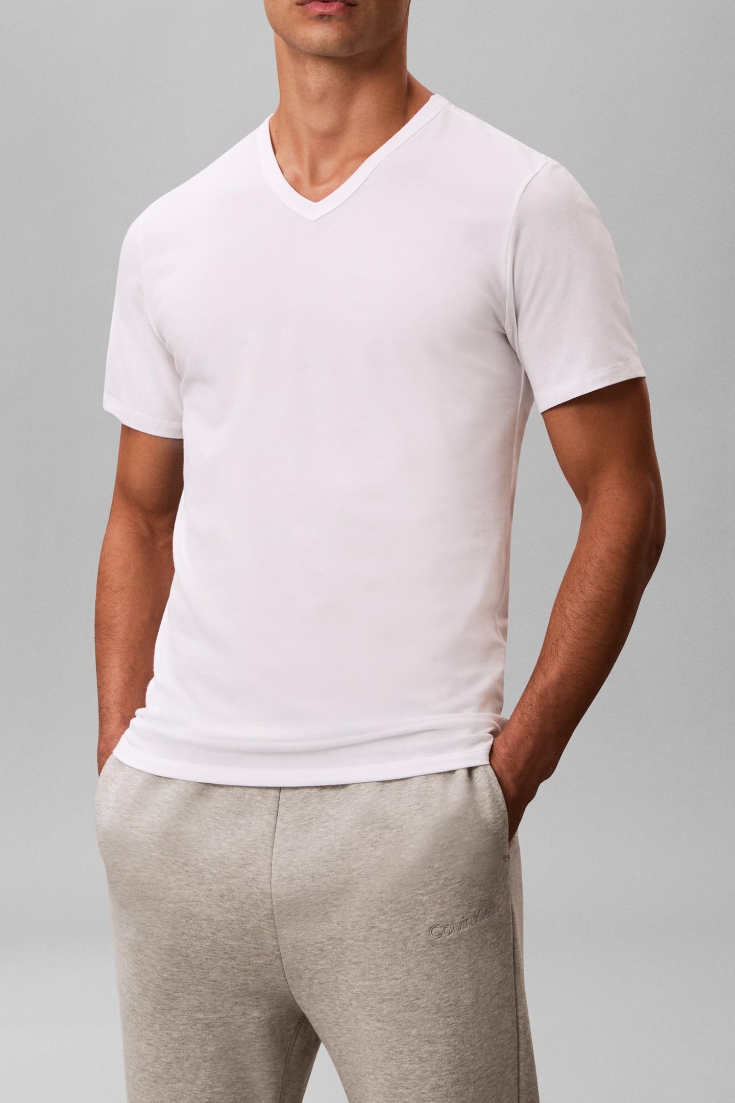 S/S V NECK 3-PACK WHITE 2