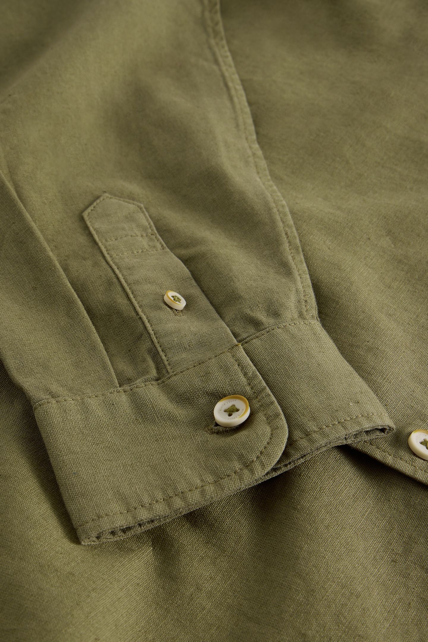 ELY LINEN COTTON LS SHIRT KHAKI GREEN 6