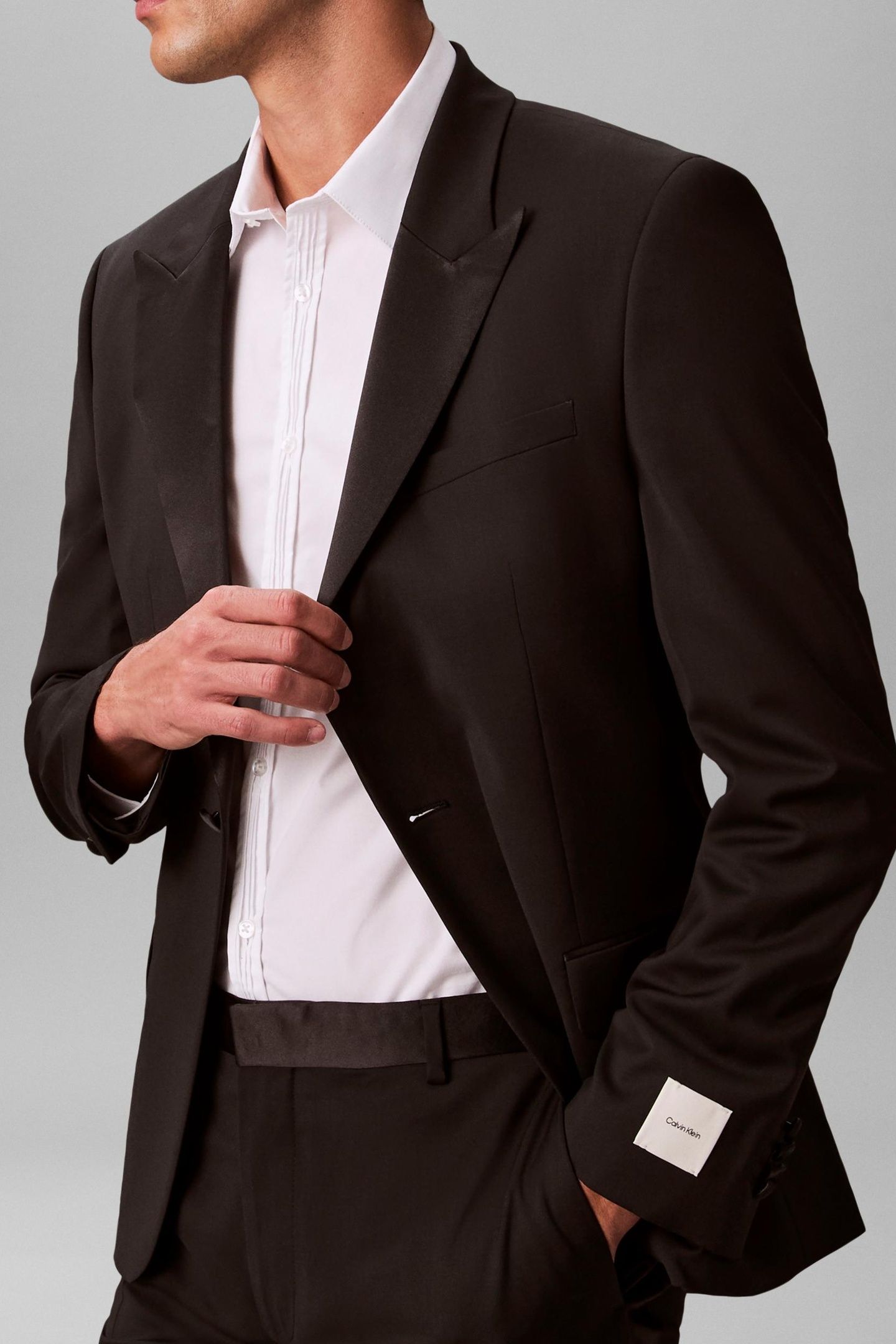 LS TUXEDO ITALIAN WOOL BLAZER BLACK 5