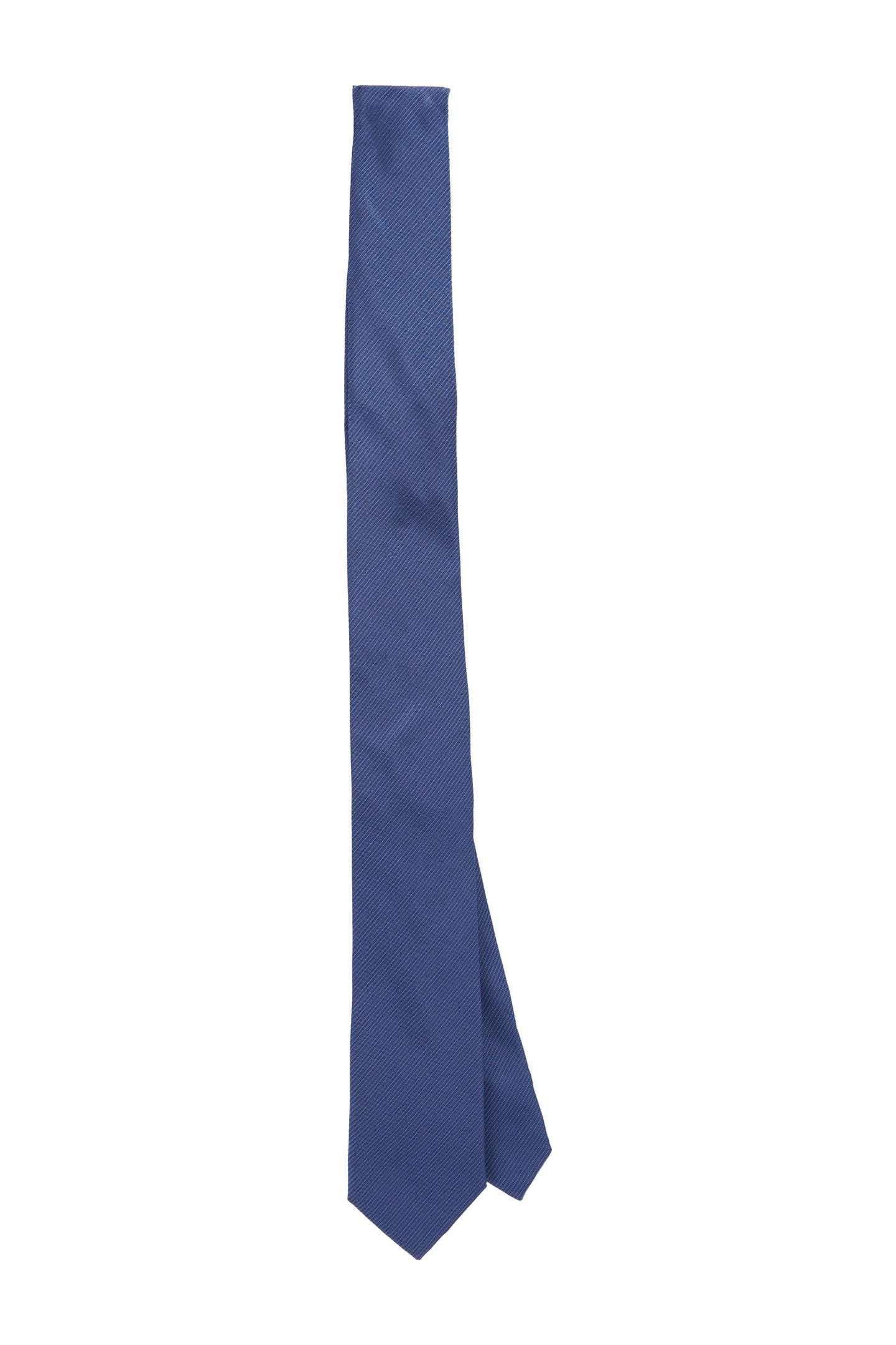 FINE STRIPE SILK TIE DELTA BLUE 1