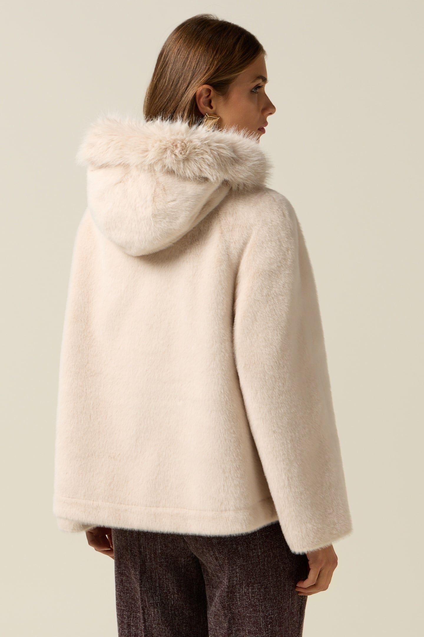 SHORT PARKA WITH HOOD WHITE 3