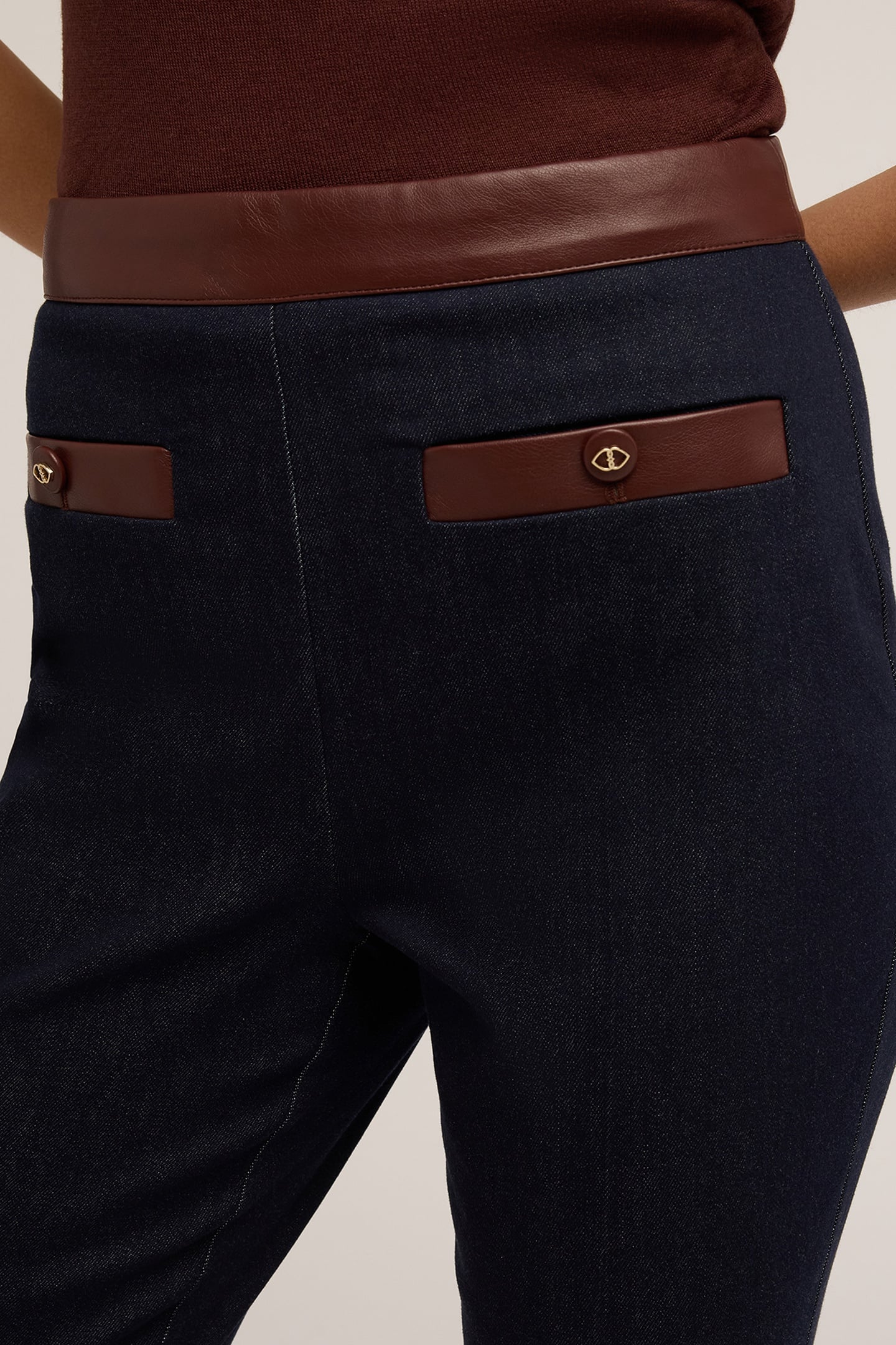 SKINNY JEANS WITH INSERTS BLUE 5