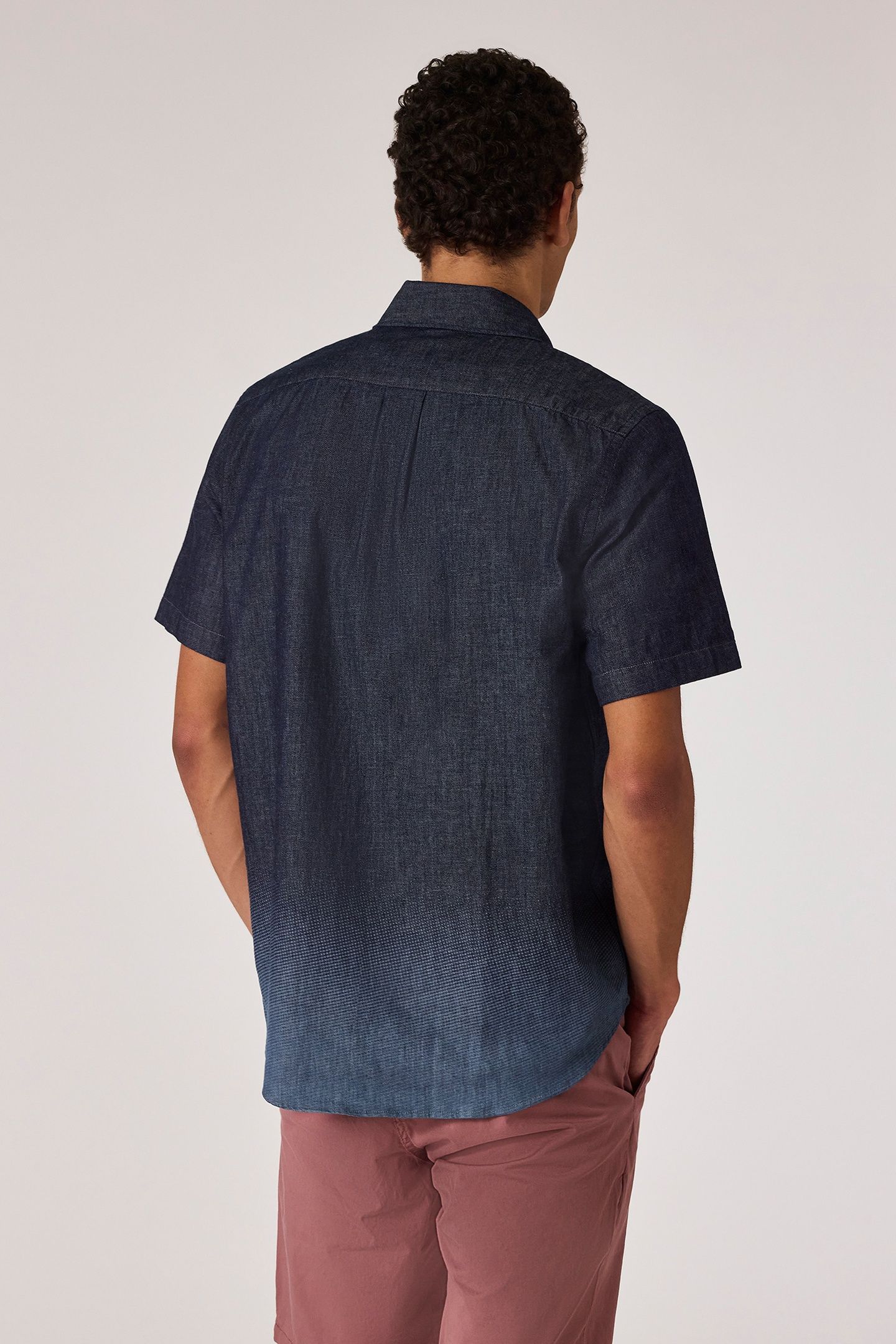 MENS SS CASUAL FIT SHIRT BLEACH EFFECT 3