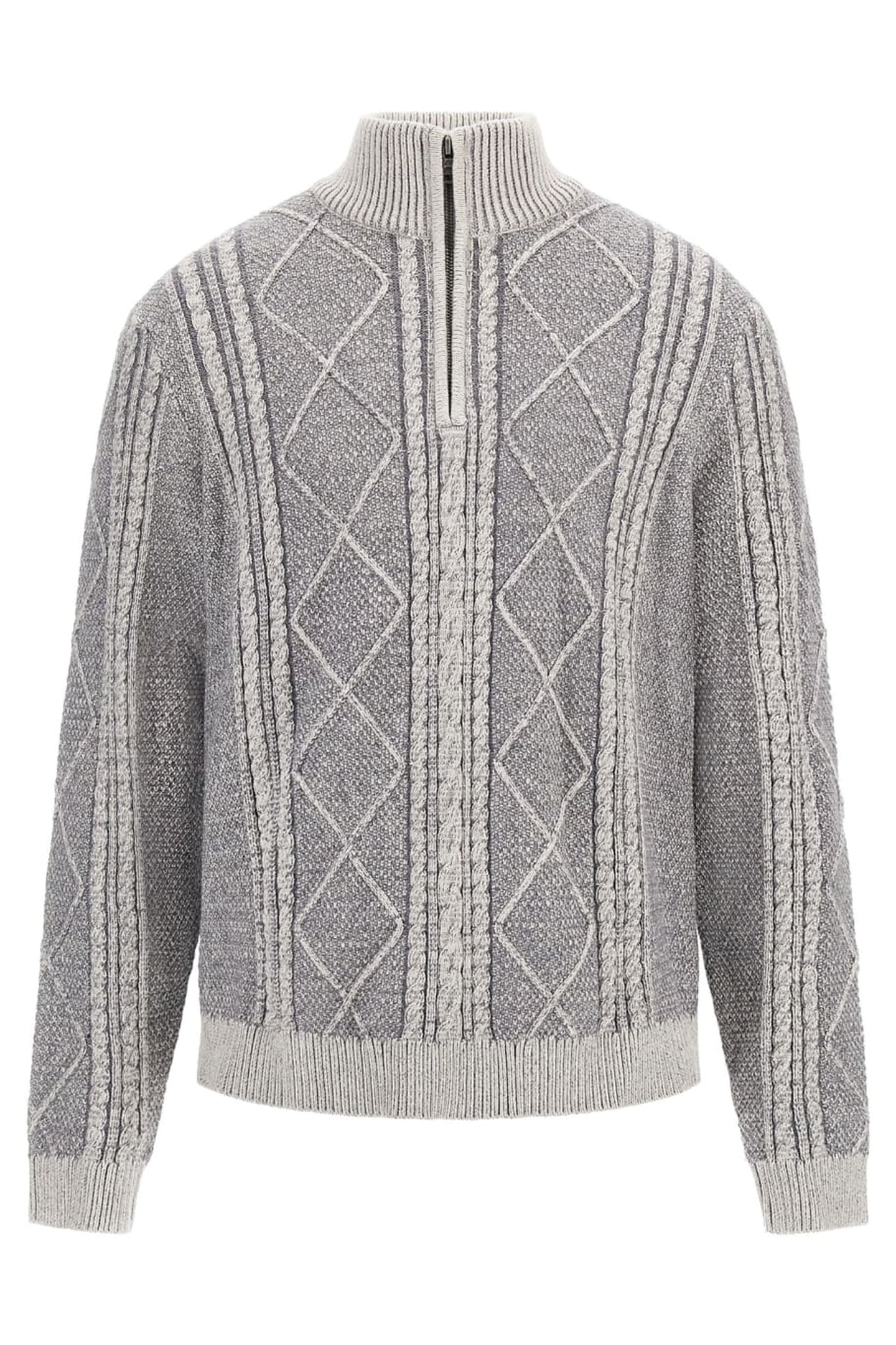 LS 1/2 ZIP MN NOEL C OVERCAST HEATHER MUL 1