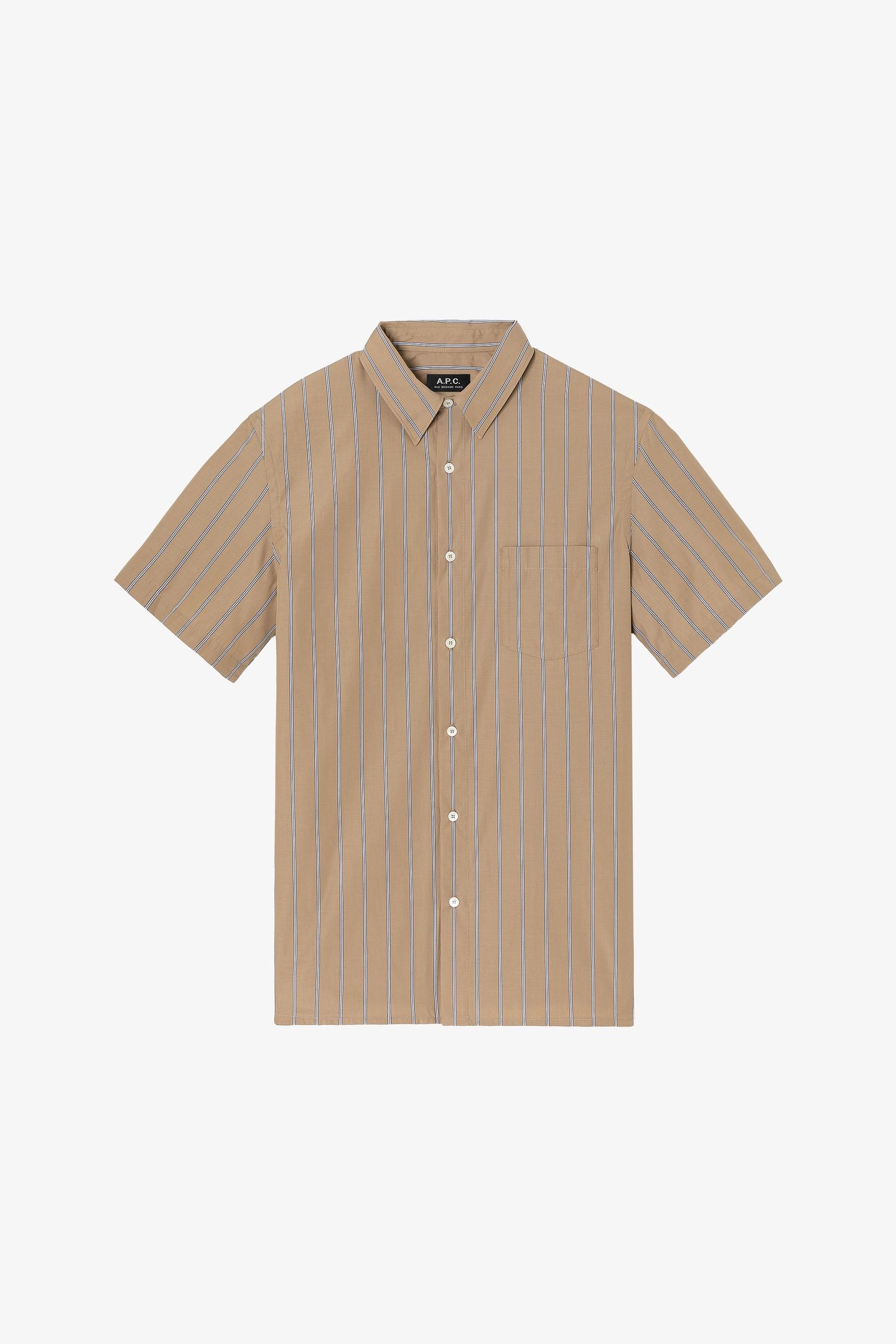 UNISEX SHIRT SHORT SLEEVE BEIGE 5