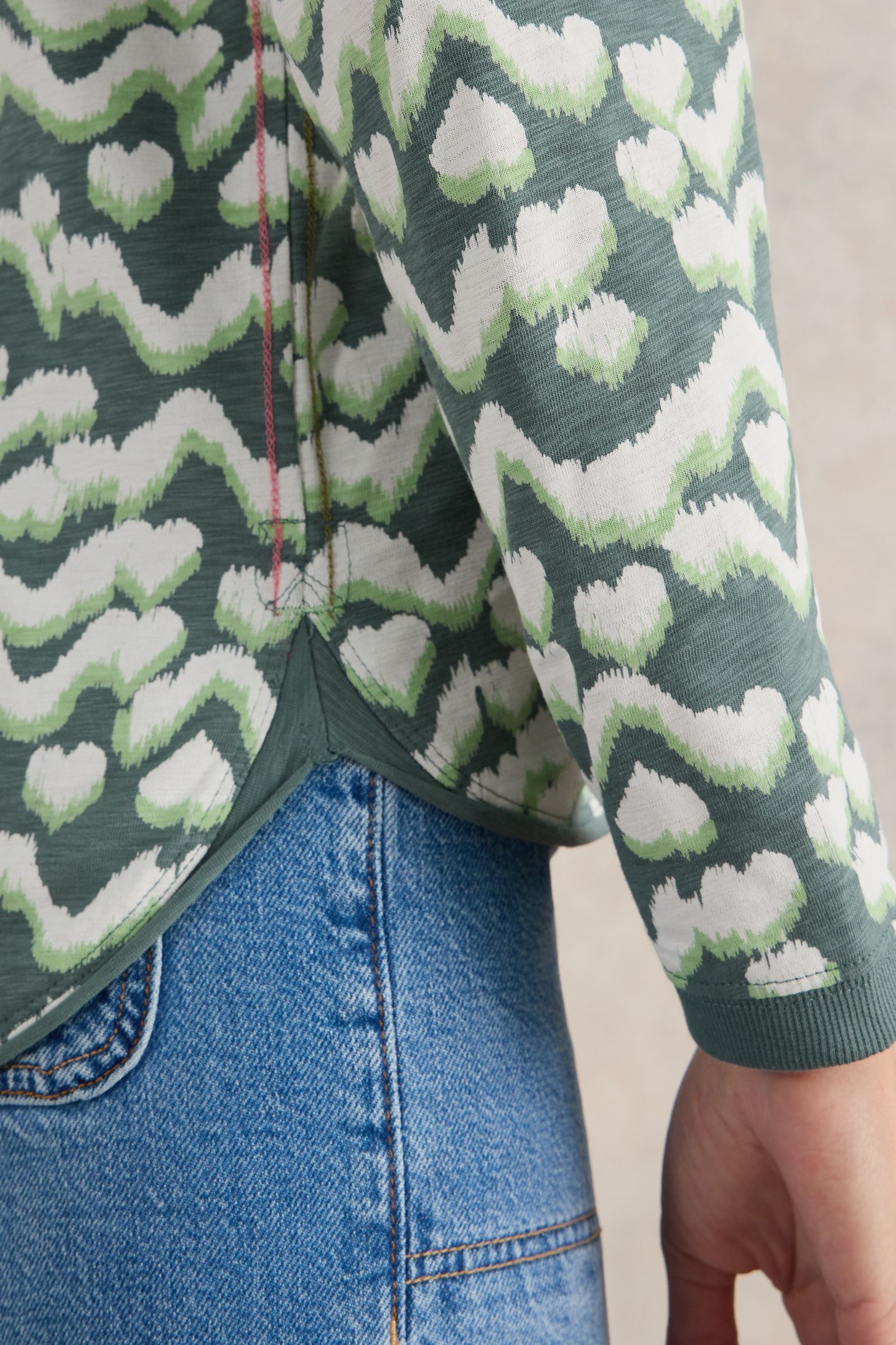 CLARA LS TEE TEAL PRINT 5