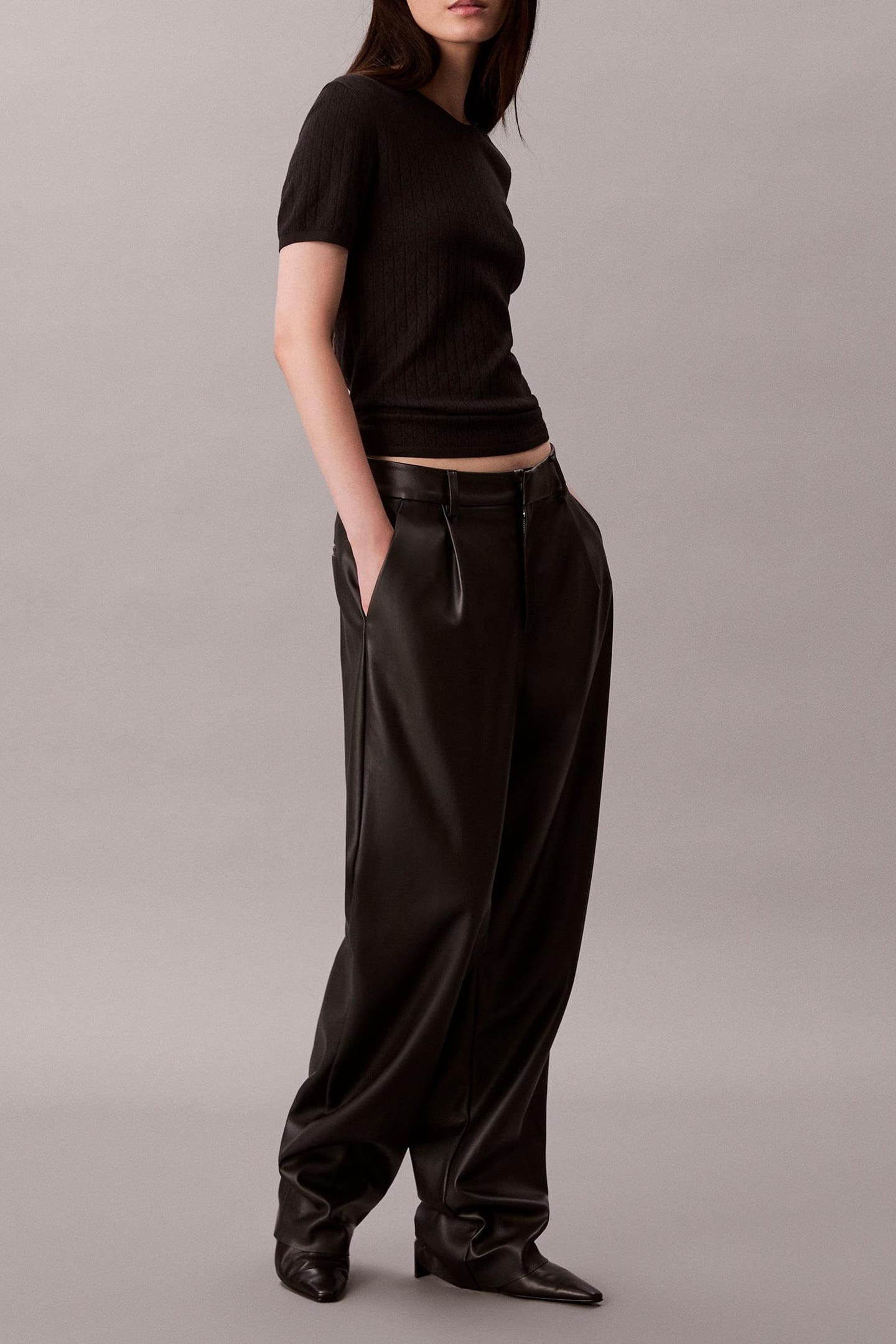 CAP SLEEVE POINTELLE BLACK 3