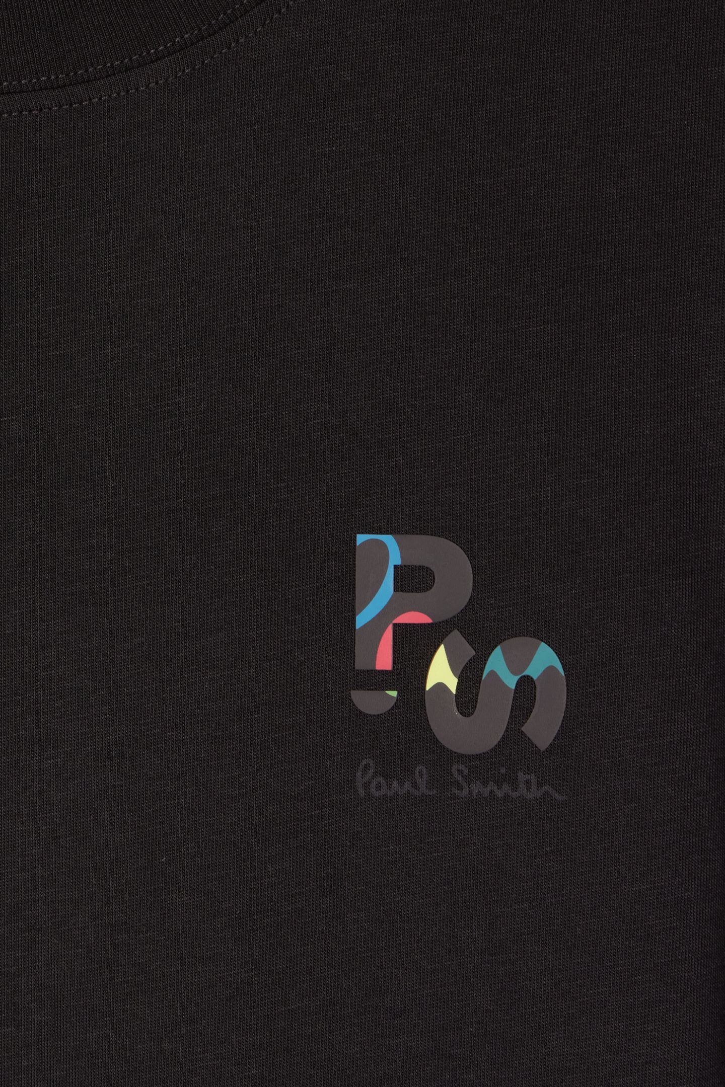 MENS REG FIT T SHIRT PS LOGO BREAST BLACK 3