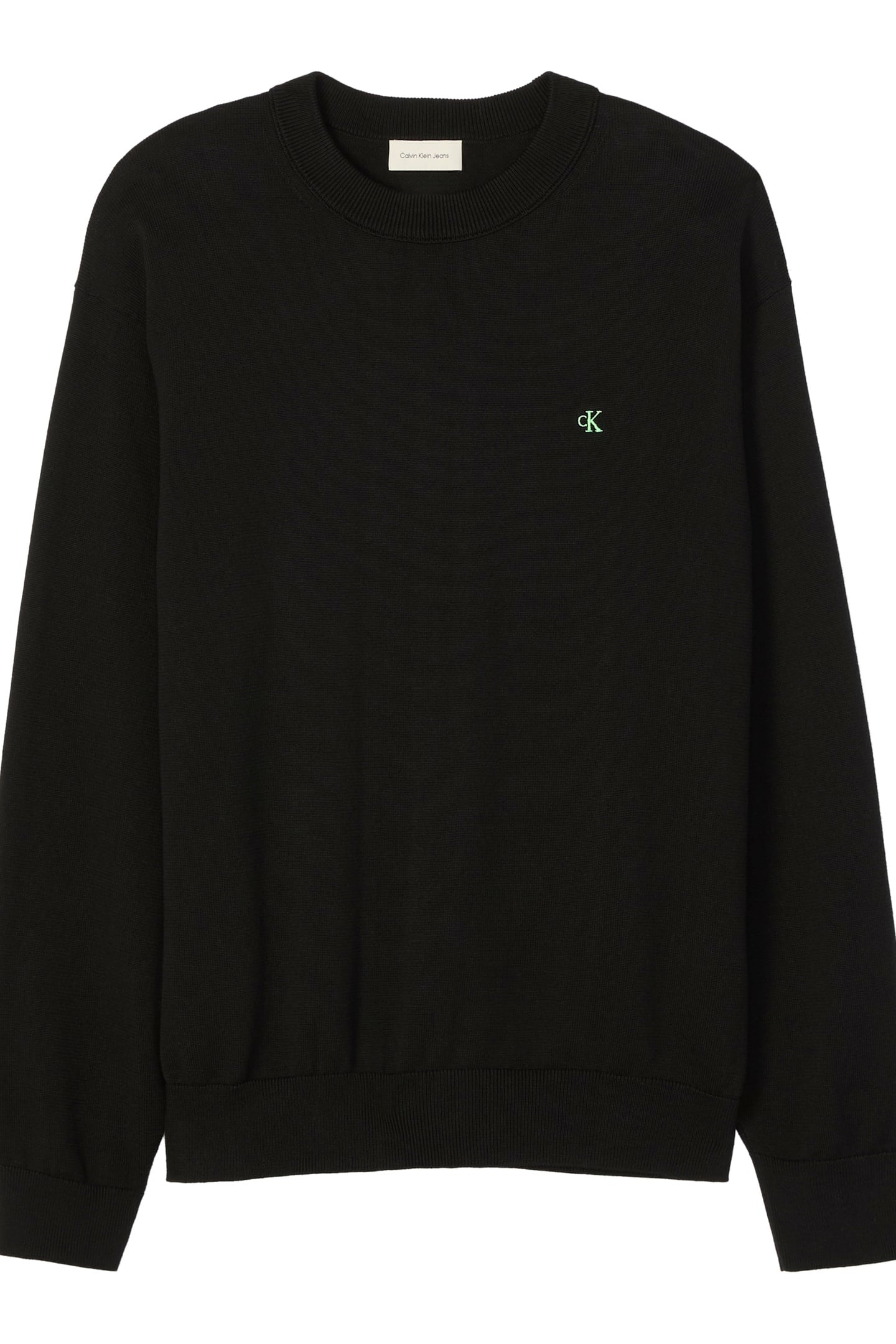 LS COTTON RELAXED CREWNECK BLACK 4