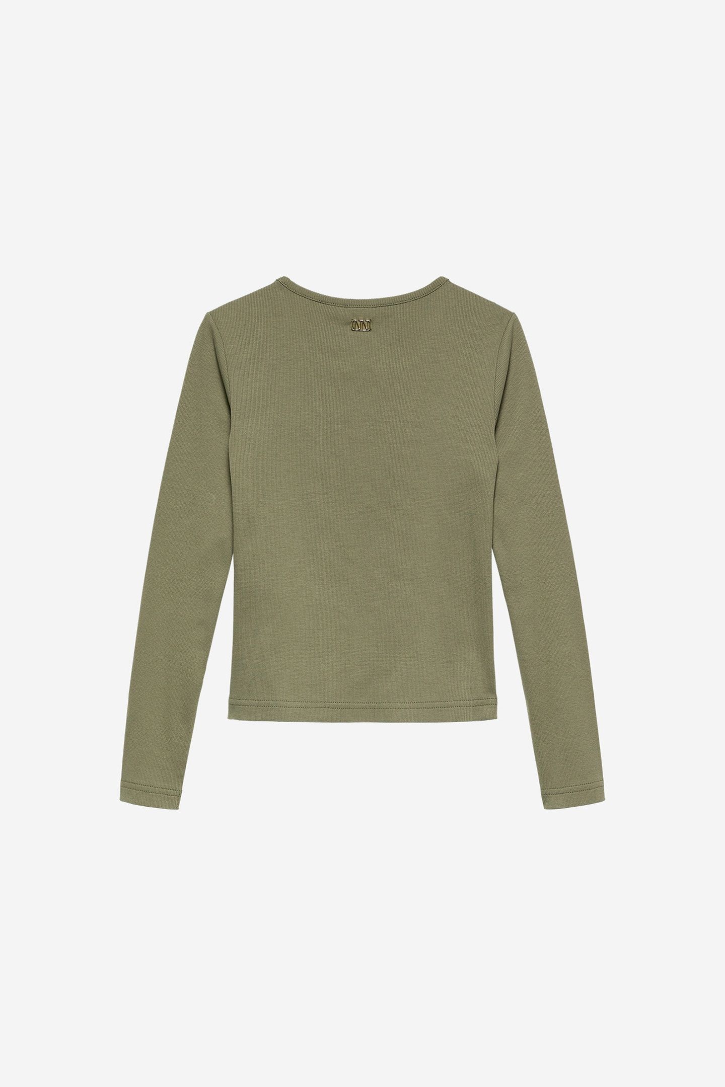 PRESLEY LS RIB TOP BRONZE GREEN 2