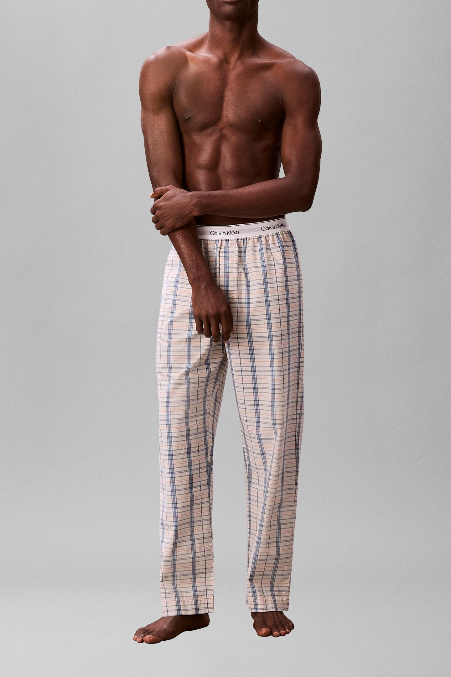 SLEEP PANT SILO PLAID CHALK 3