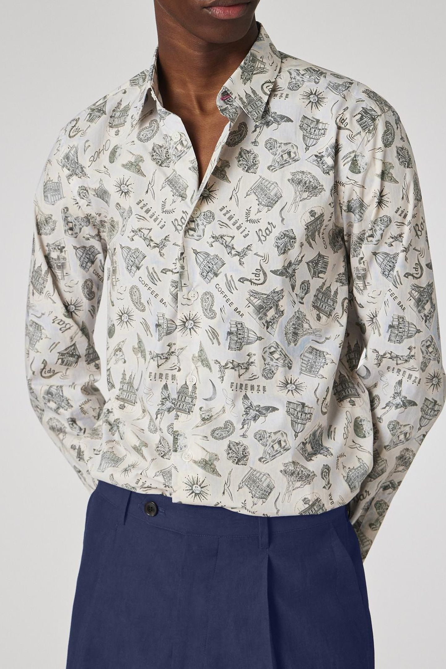 MENS S/C REGULAR FIT SHIRT LIGHT BLUE 1