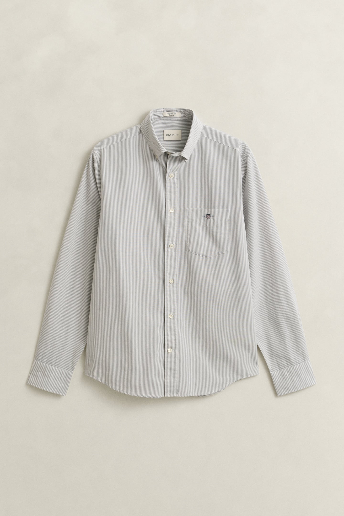 REG CLASSIC POPLIN BANKER SHIRT PEWTER GREY 4