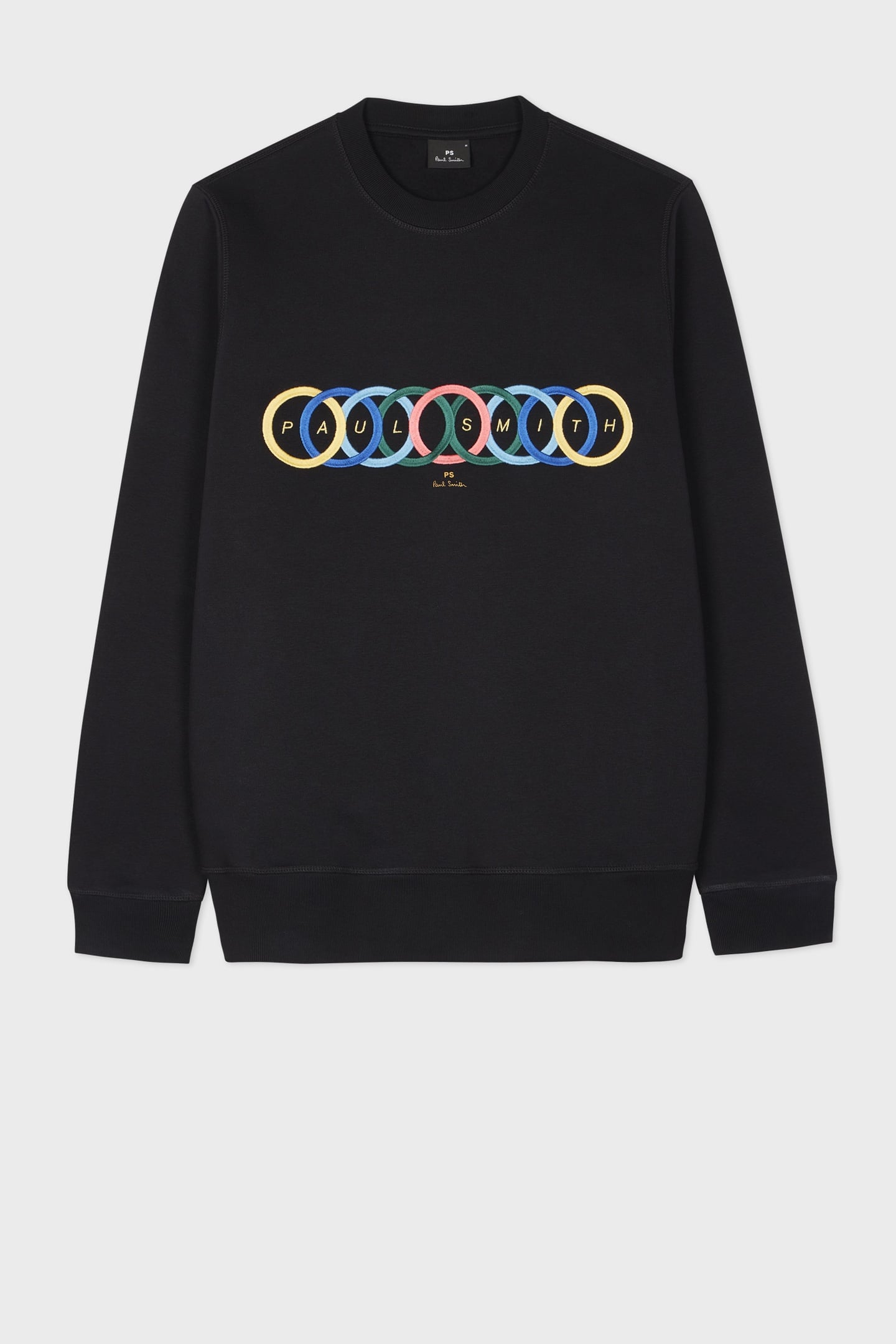 MENS REG FIT SWEATSHIRT CIRCLES BLACK 1