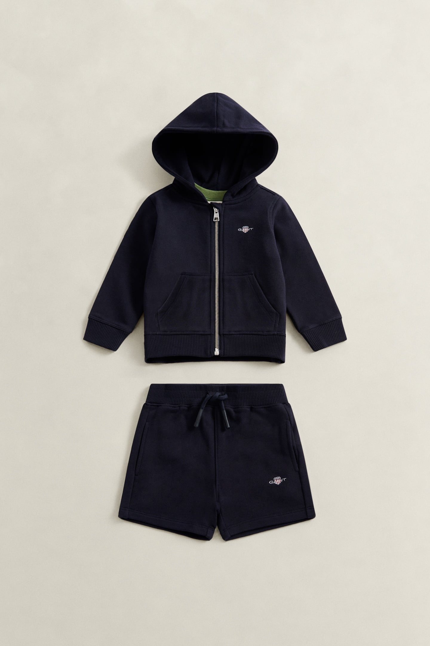 KIDS BOYS SHIELD ZIP HOODIE, TEE & SHORT SET EVENING BLUE 2