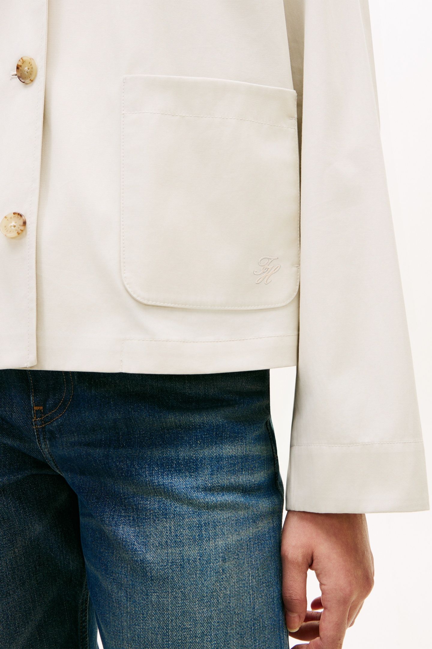 COTTON SHORT JACKET LIGHT SILT 5