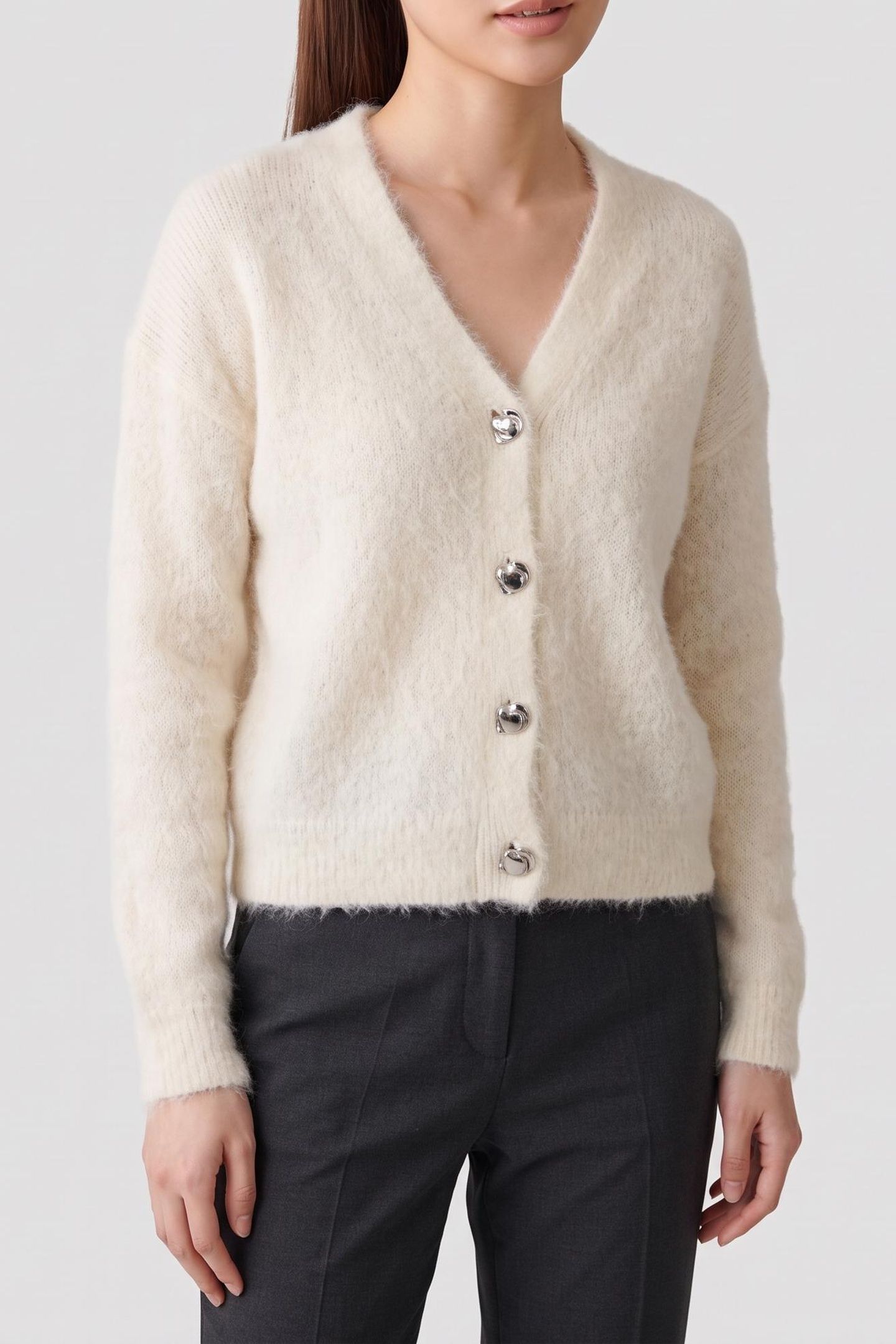 SHORT CARDIGAN ECRU 1