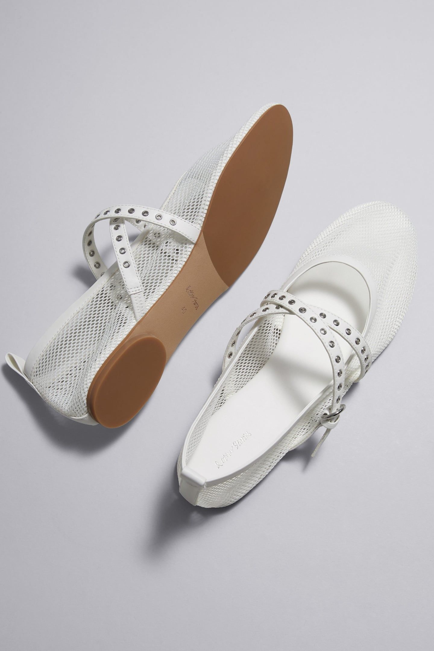 CHARLY MESH BALLERINA WHITE 4