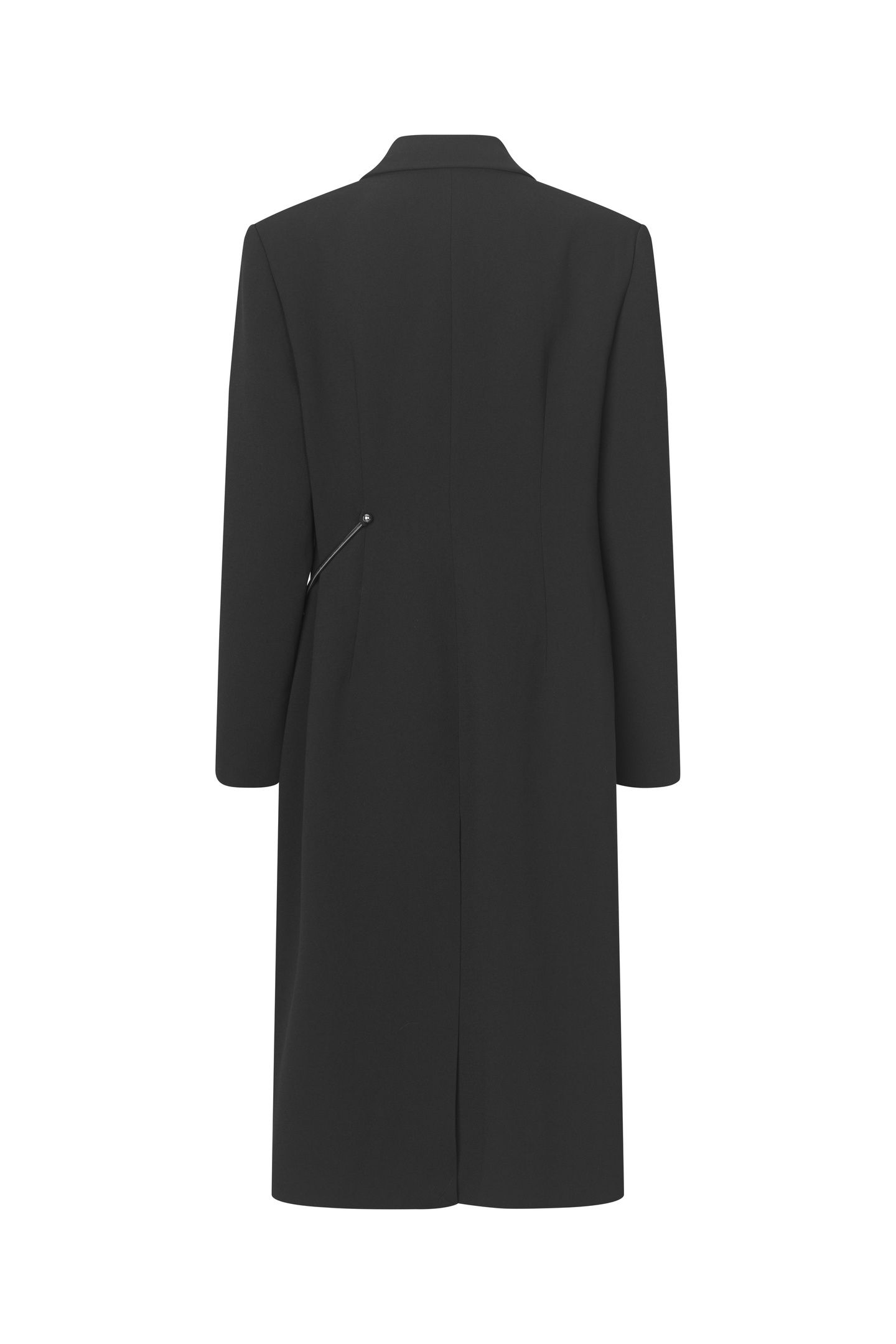 STRAIGHT LONG SLEEVE COAT BLACK 4