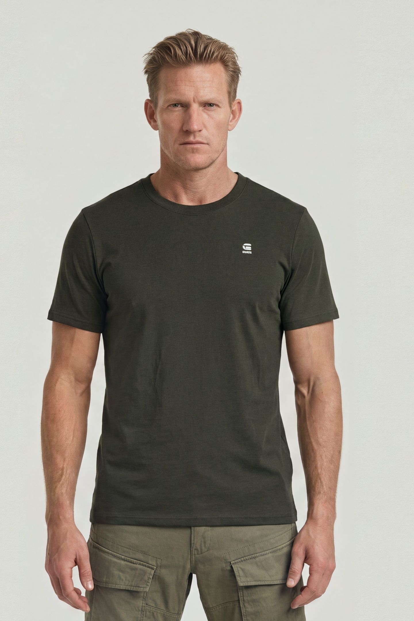 CHEST LOGO SLIM T-SHIRT S/S GREY 1