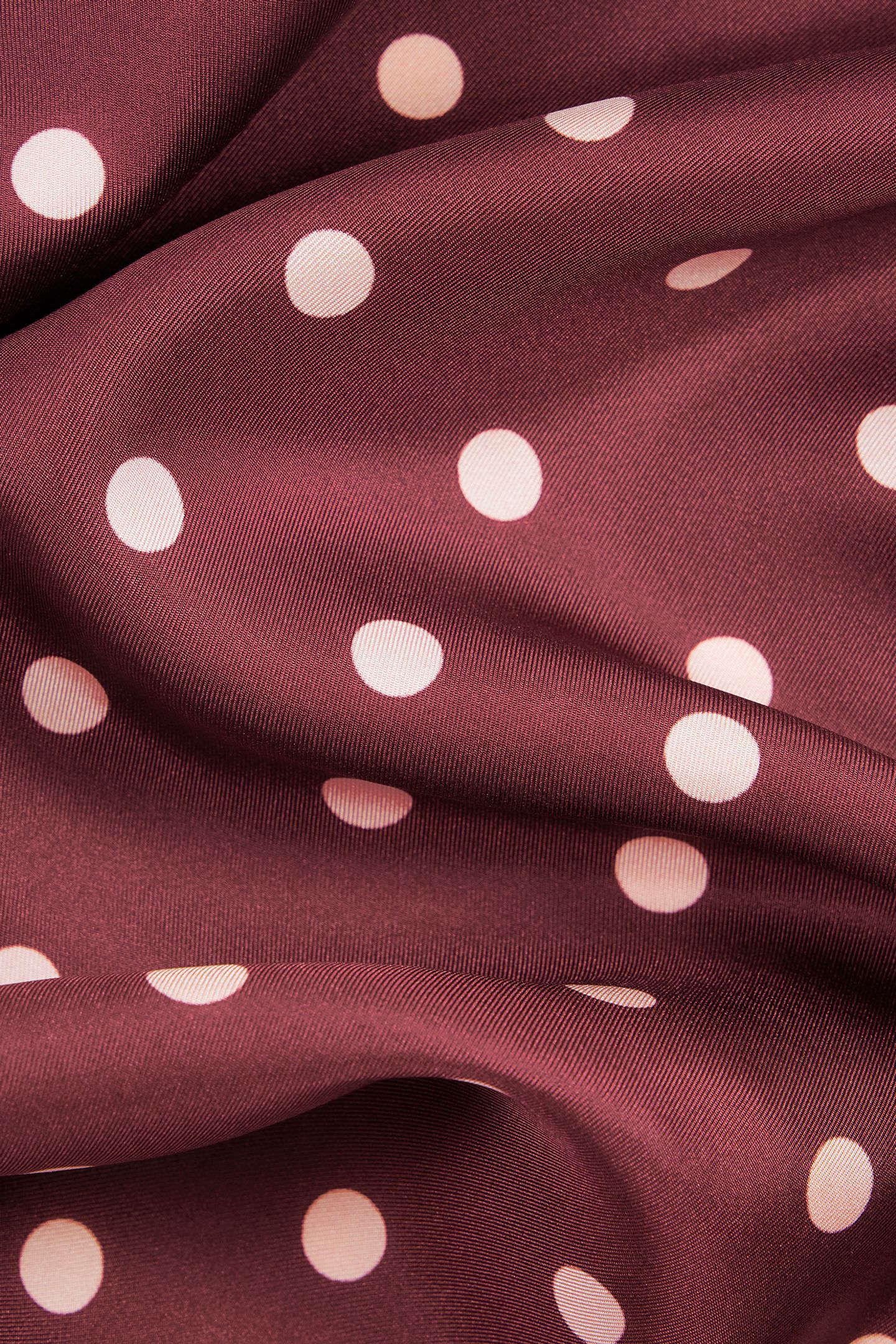 WOMEN SCARF POLKA SILK BUBBLEGUM/RASP 5