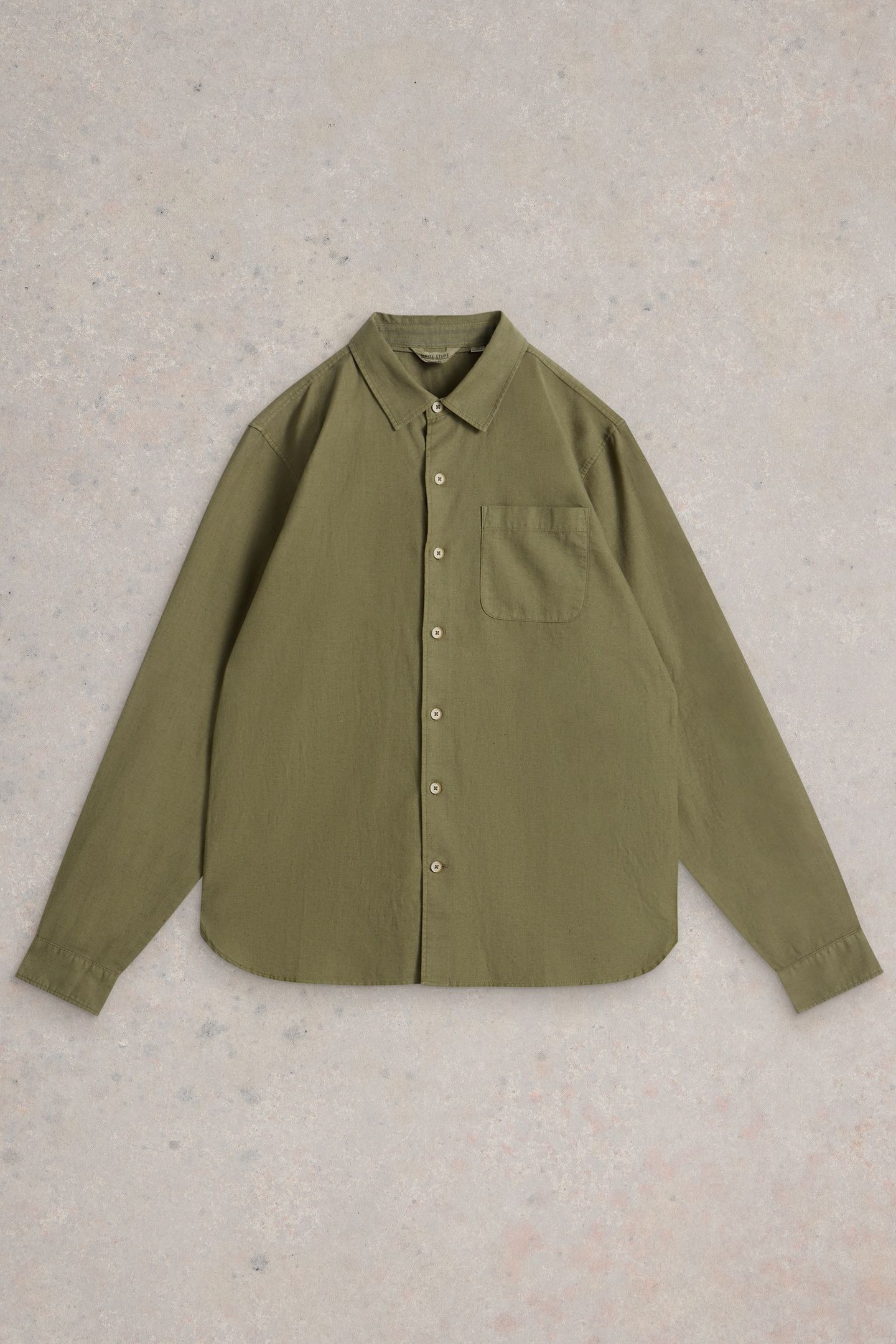ELY LINEN COTTON LS SHIRT KHAKI GREEN 4