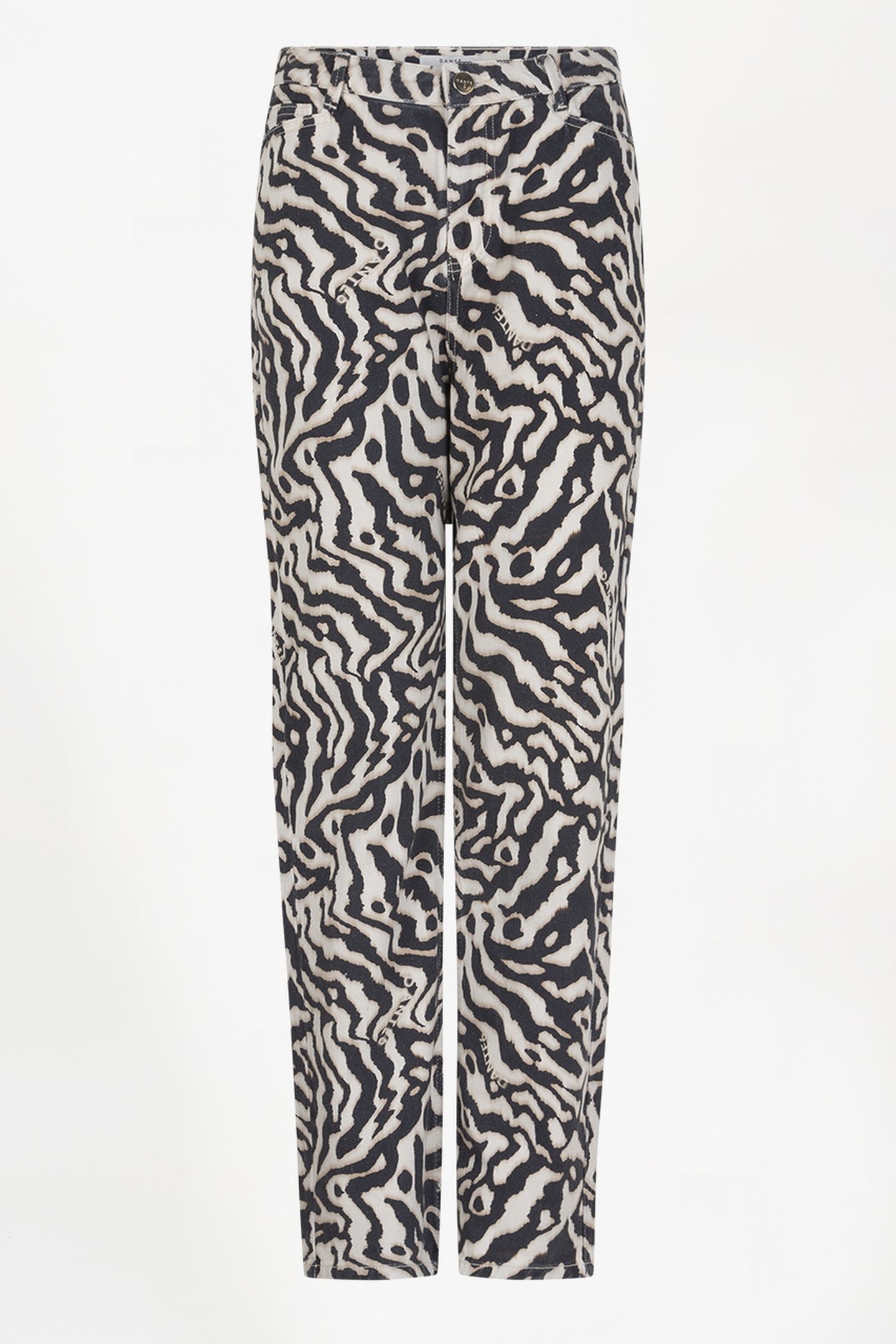 DANTE6-SPOTTED ANIMALISTIC JEANS BLACK/CREAM 3