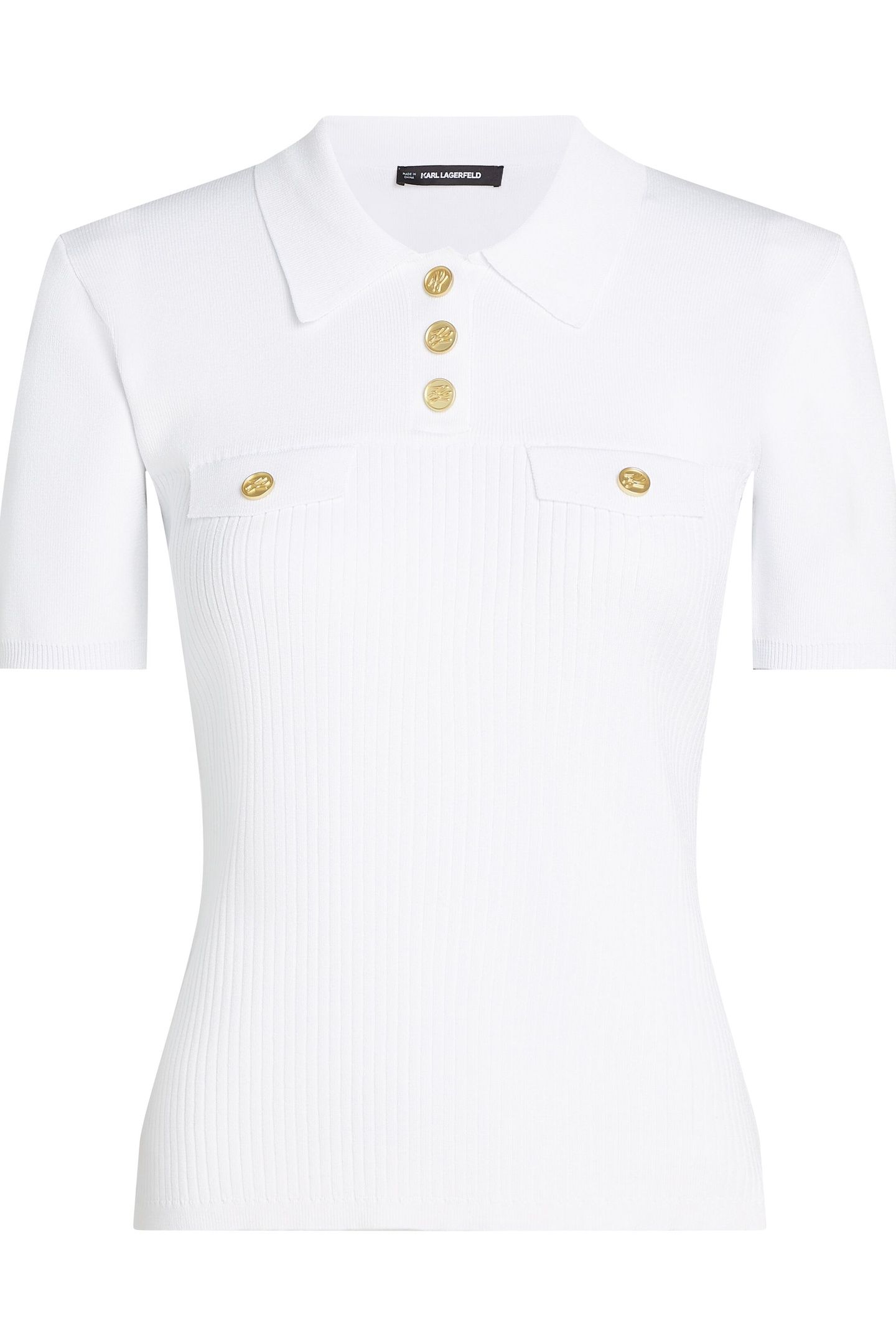 SSLV KNIT POLO WHITE 4