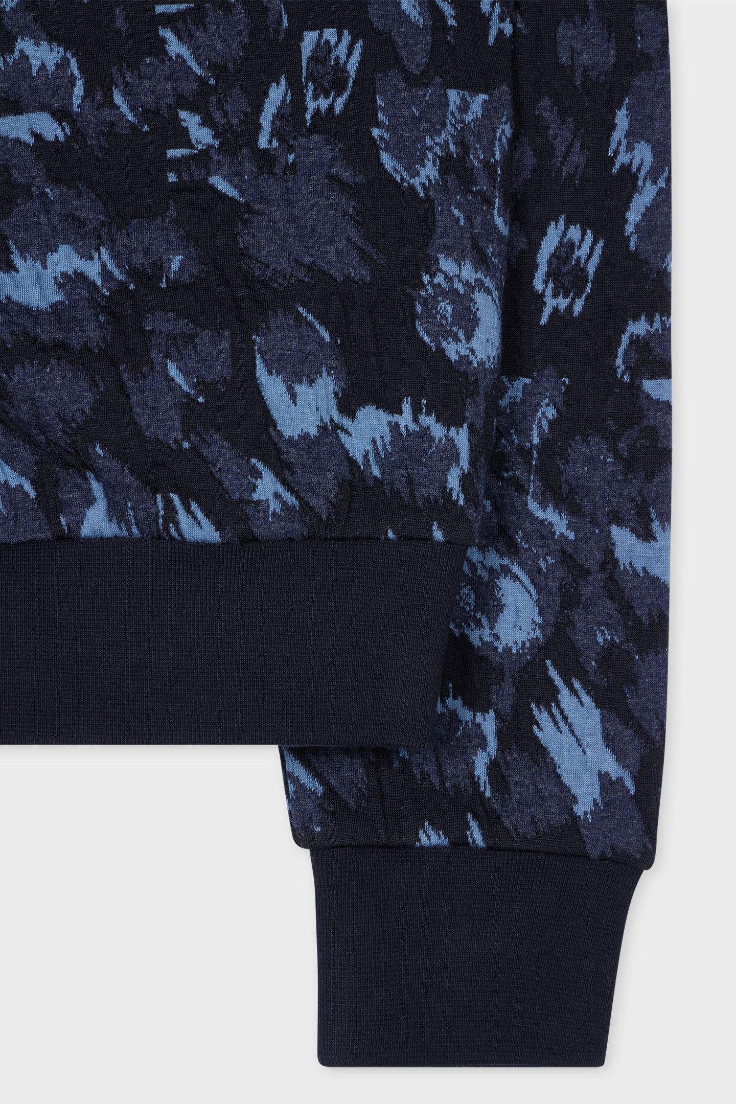 MENS LEOPARD JACQUARD SWEATSHIRT VERY DARK NAVY 6