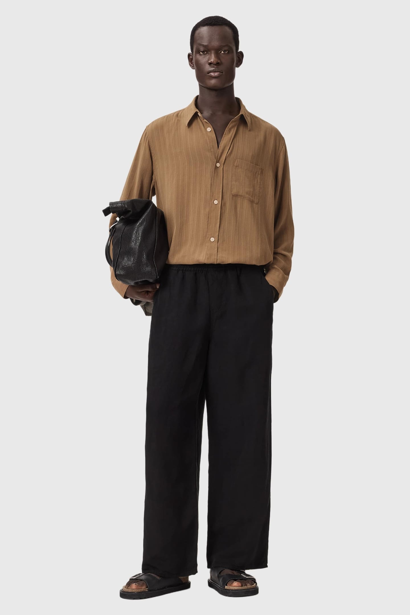 CARLYLE LS SHIRT BORG BROWN 5
