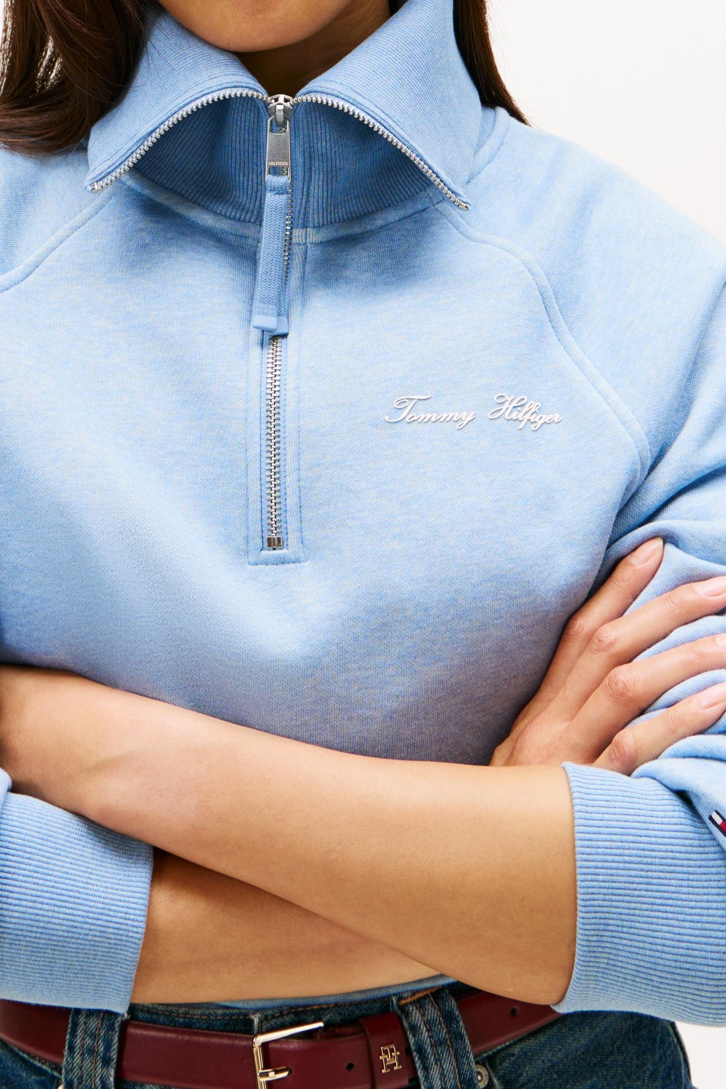 CLASSIC SCRIPT FLEECE BRISK BLUE HEATHER 5