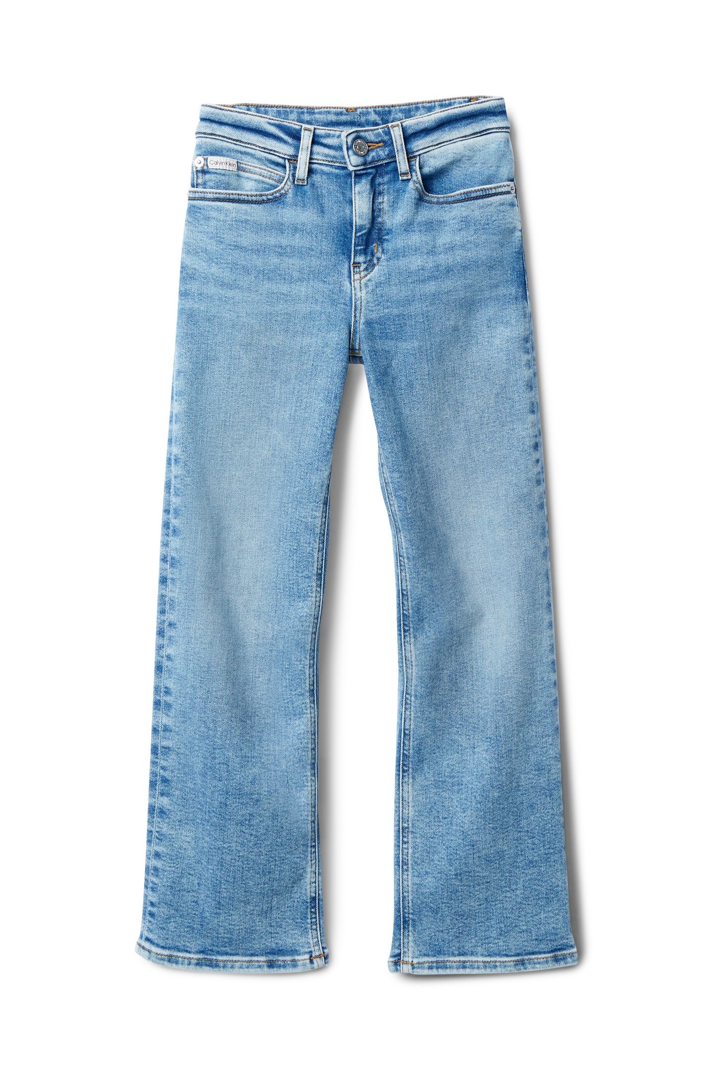 GIRLS HIGH RISE WIDE LEG OCEAN BLUE STRETCH 4