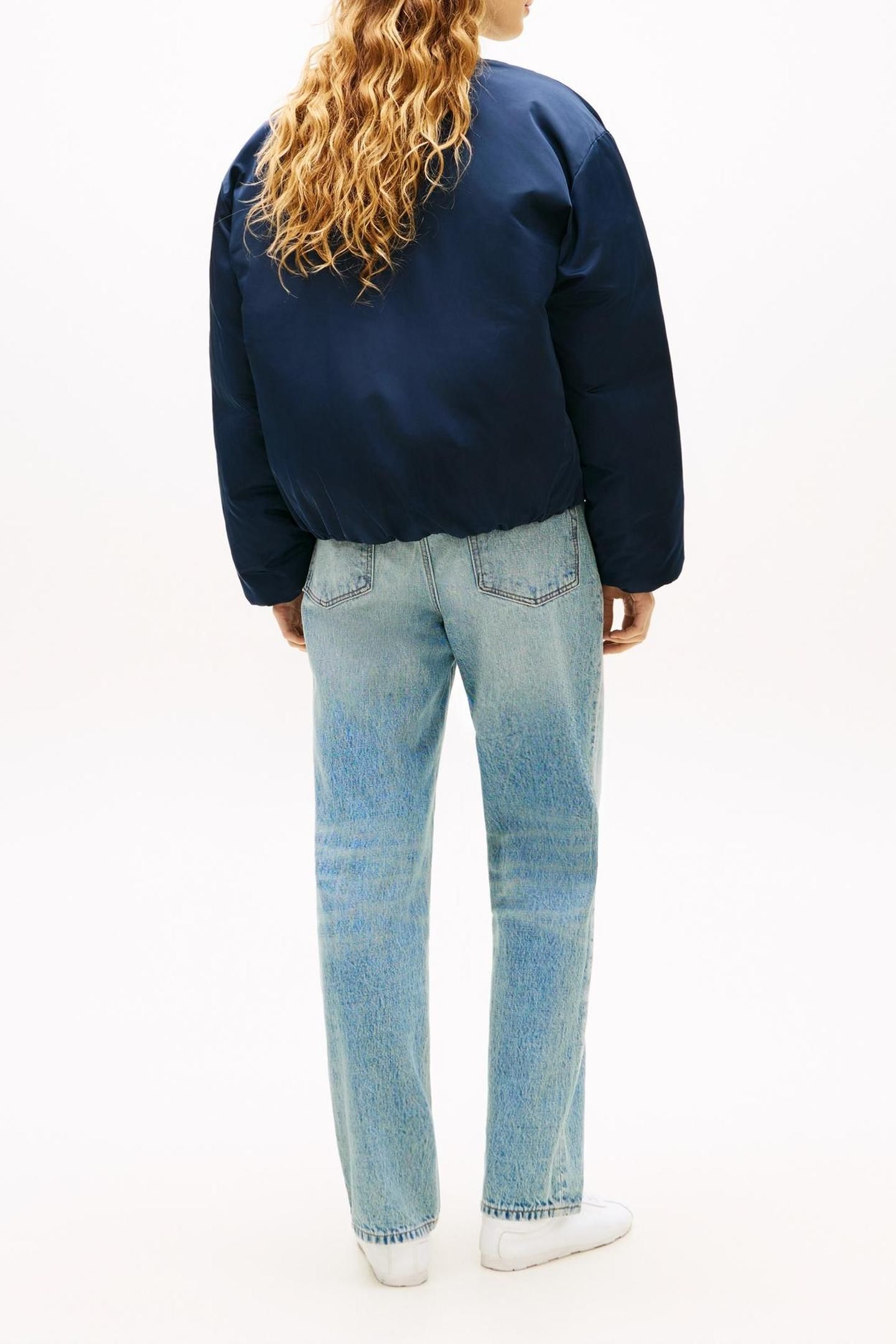 SATEEN PADDED RELAXED BOMBER DARK NIGHT NAVY 2
