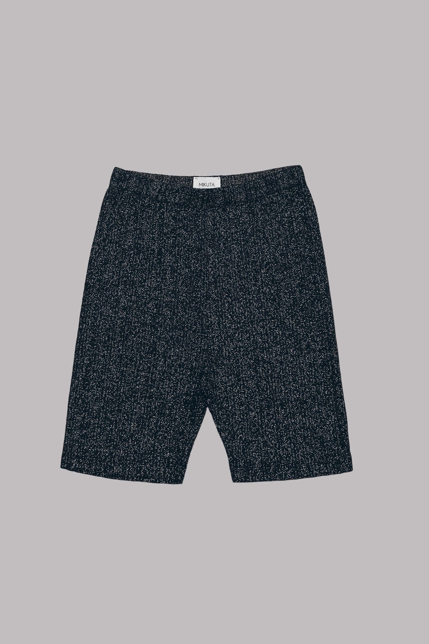 THE SPARKLY RIBBED BIKER SHORTS 1