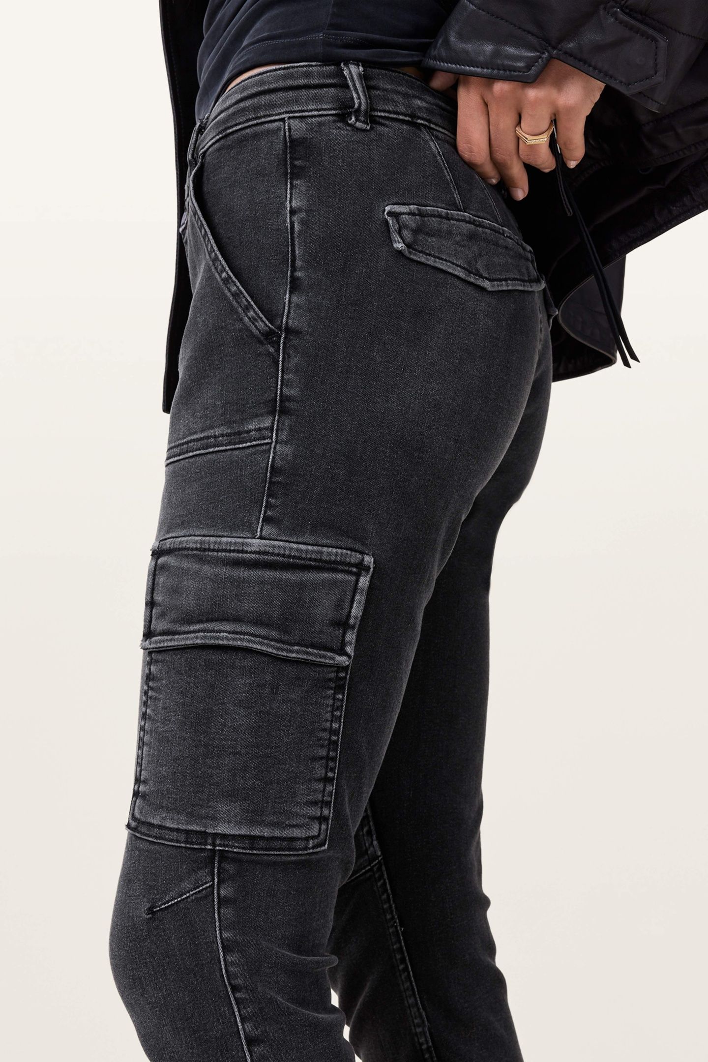DURAN SKINNY CARGO WASHED BLACK 7