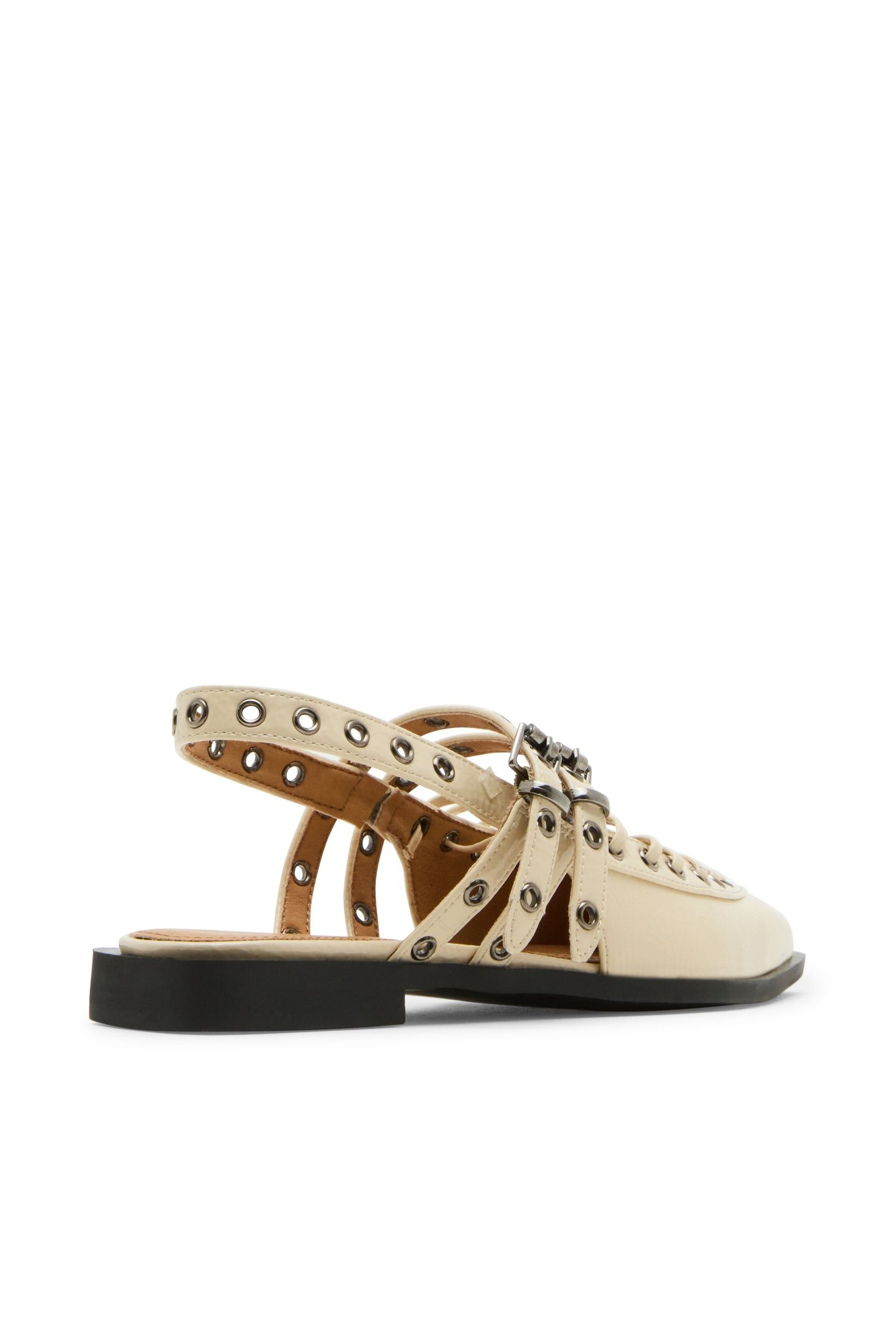 GALANTI FLAT SHOES BONE PATENT 4