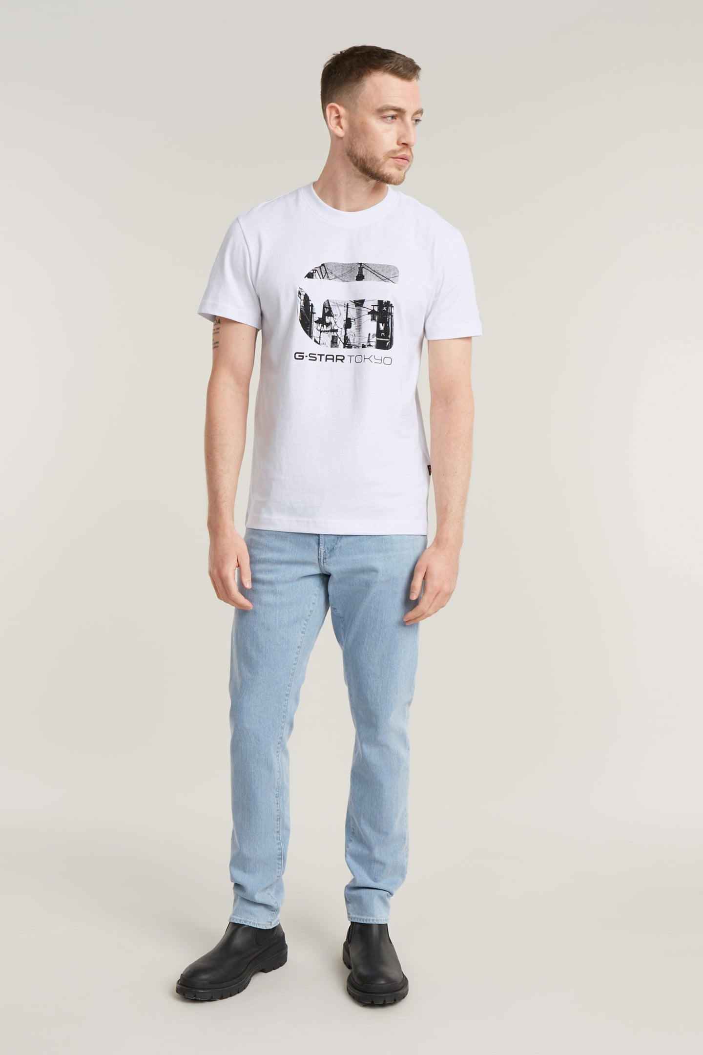 3301 REGULAR TAPERED LIGHT/PASTEL BLUE 3