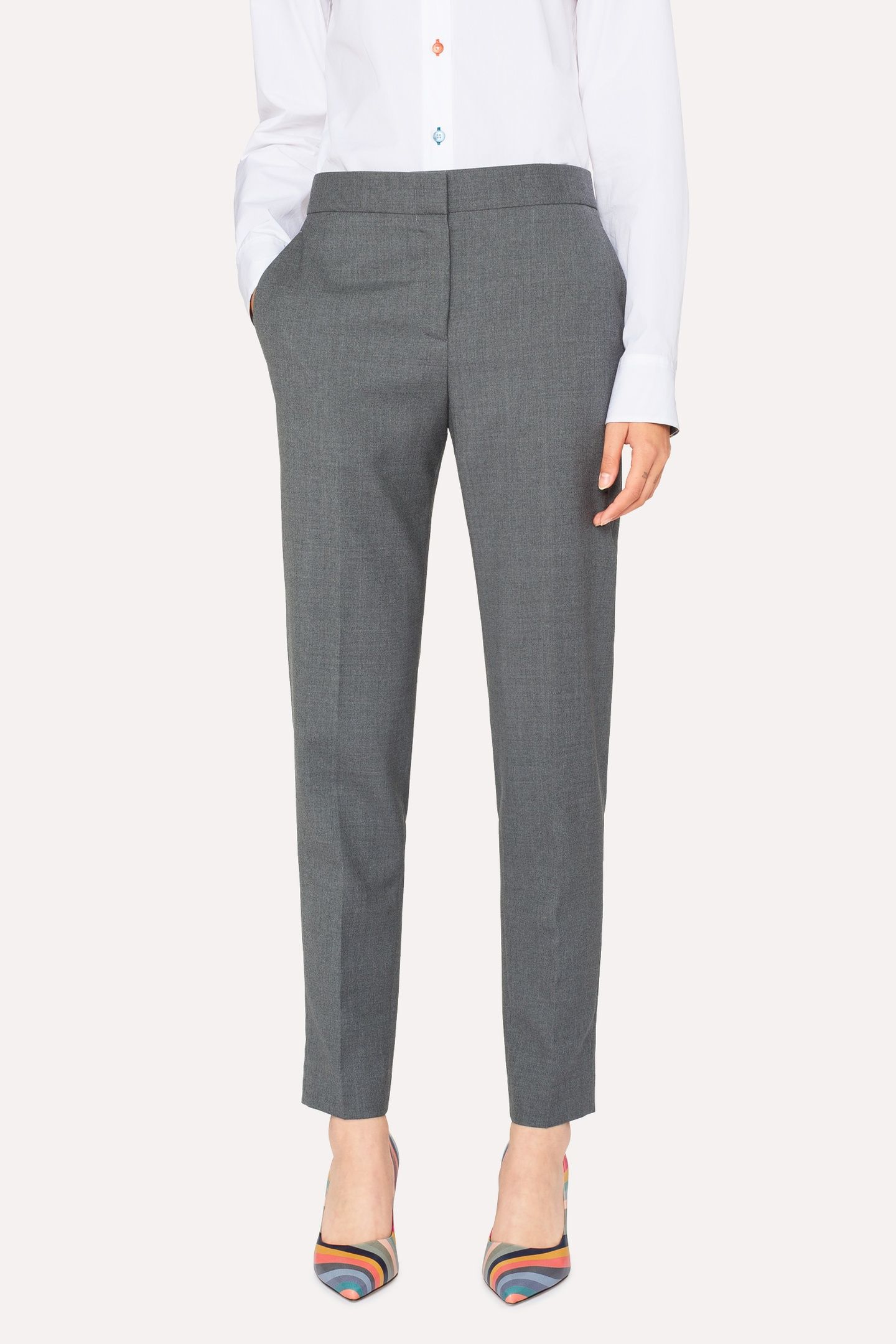 WOMENS TROUSERS GREY MELANGE 1