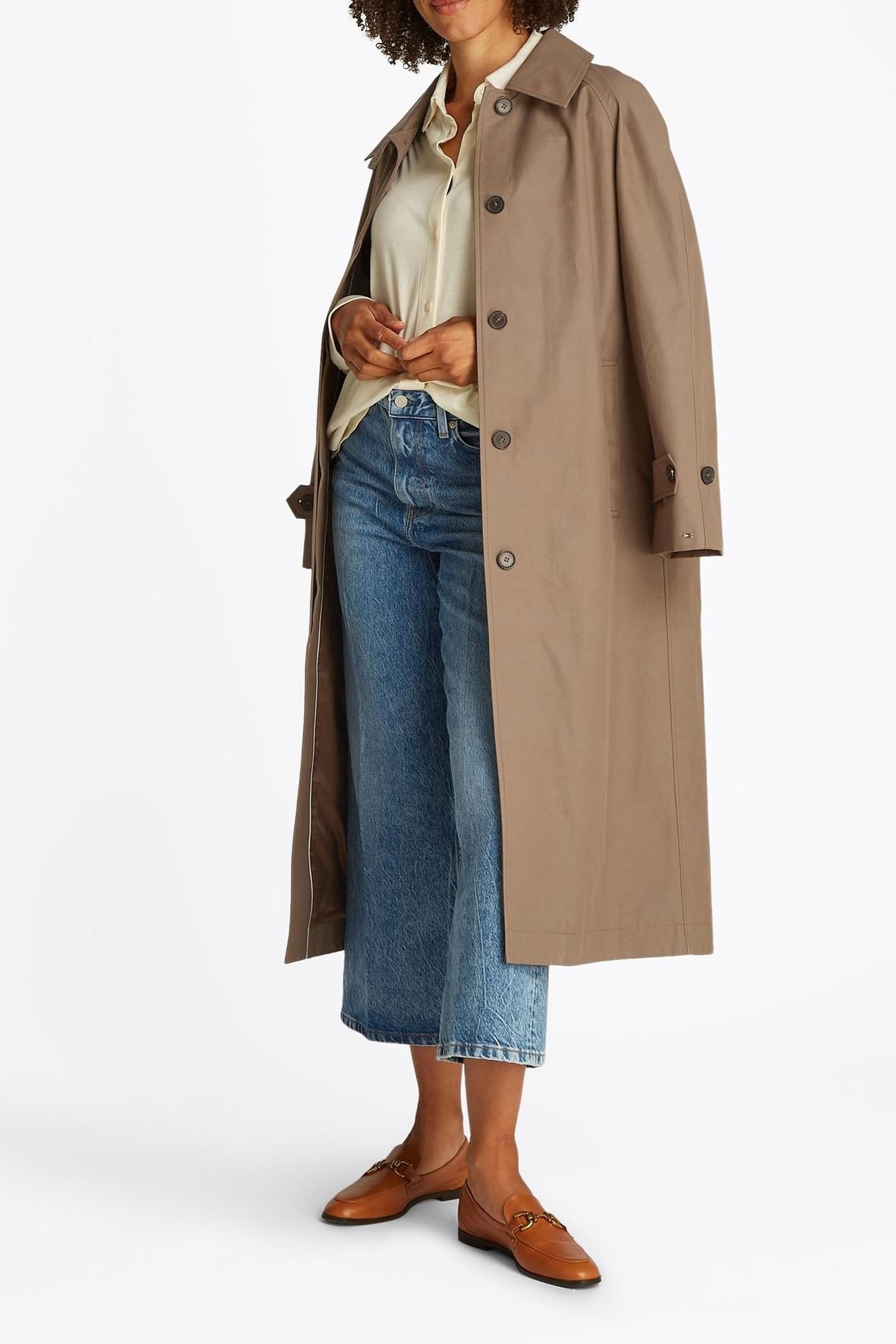 COTTON NYLON MAC COAT TUNDRA BROWN 2