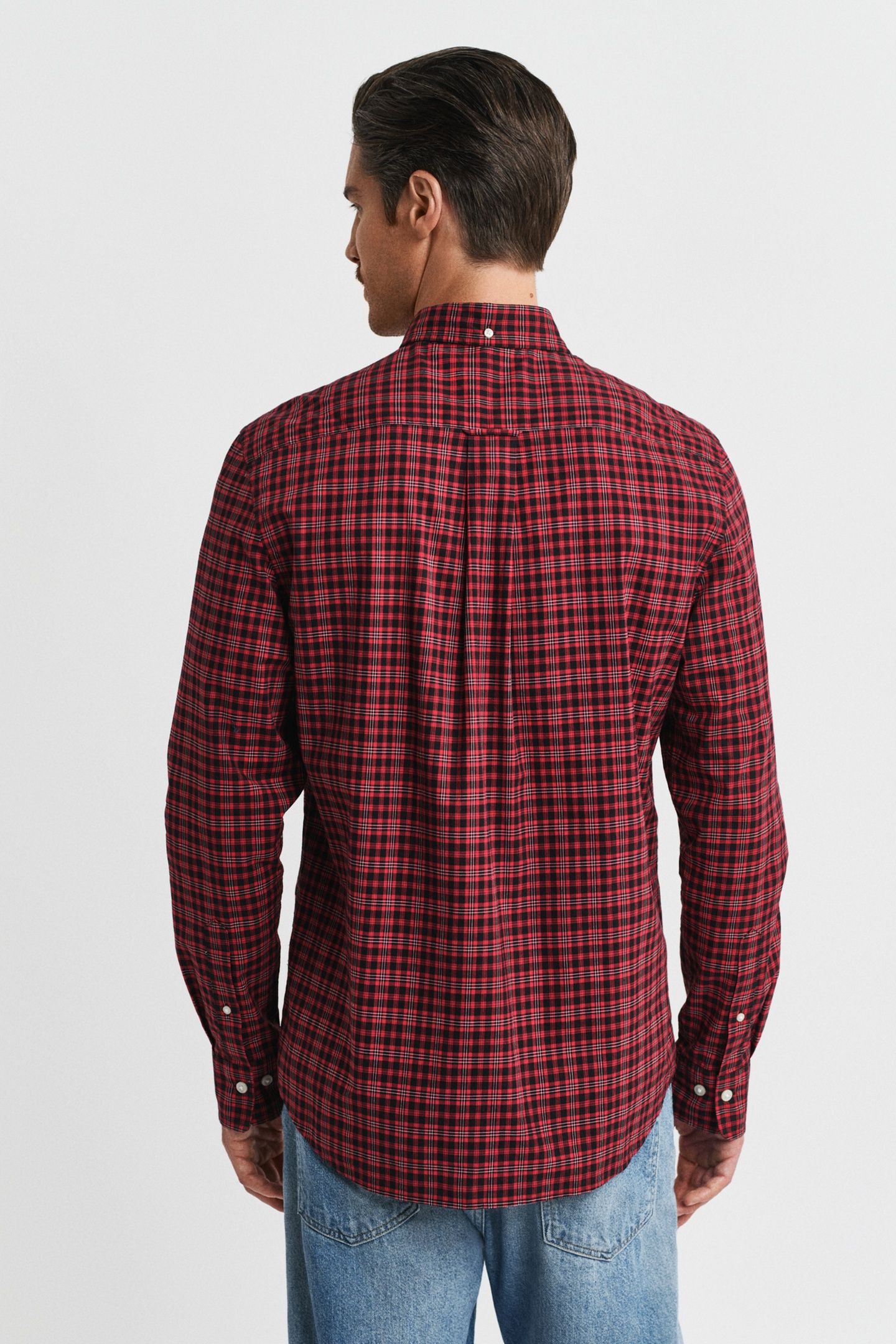 REG CLASSIC POPLIN CHECK SHIRT RUBY RED 2