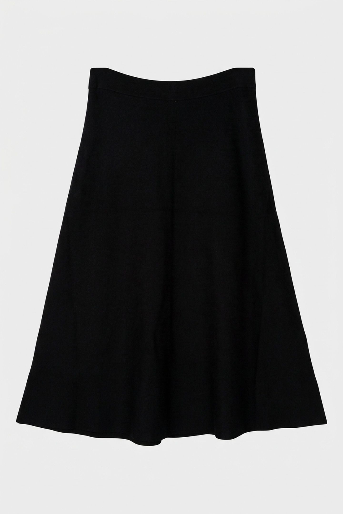 SKIRT MID LENGTH SOFT VISCOSE POLYAMIDE KNIT BLACK 3