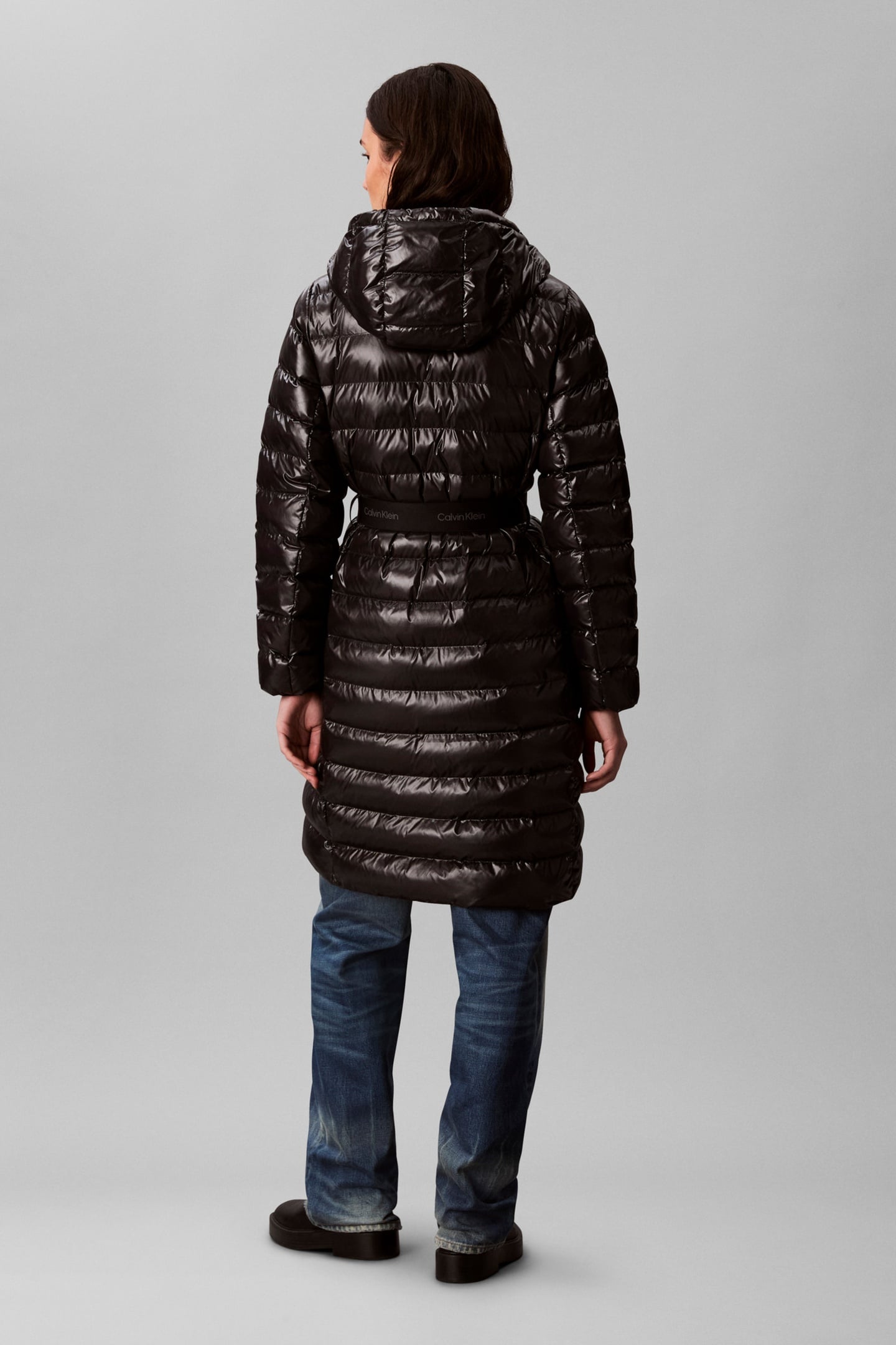 BELTED LIGHTWEIGHT COAT BLACK 2