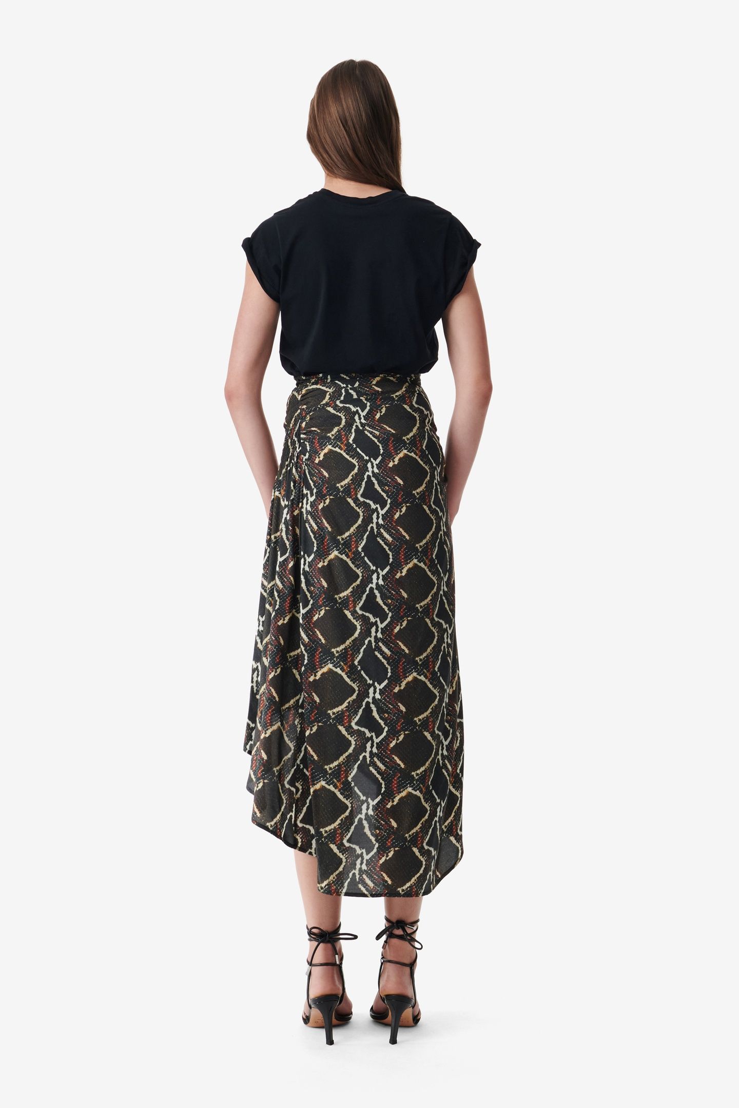 ALESSANDRA SKIRT BLACK/BROWN 2