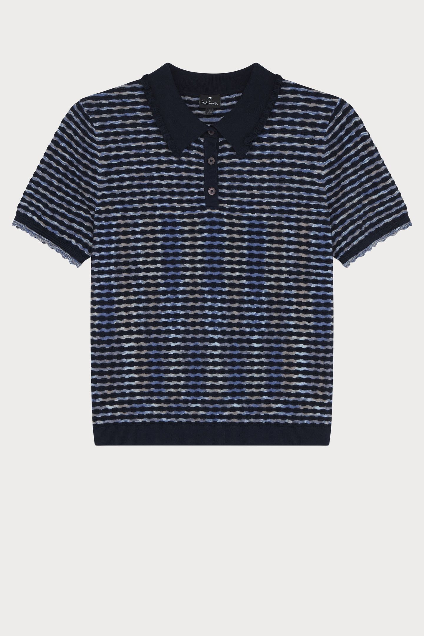 WOMENS KNITTED SS POLO SHIRT VERY DARK NAVY 6
