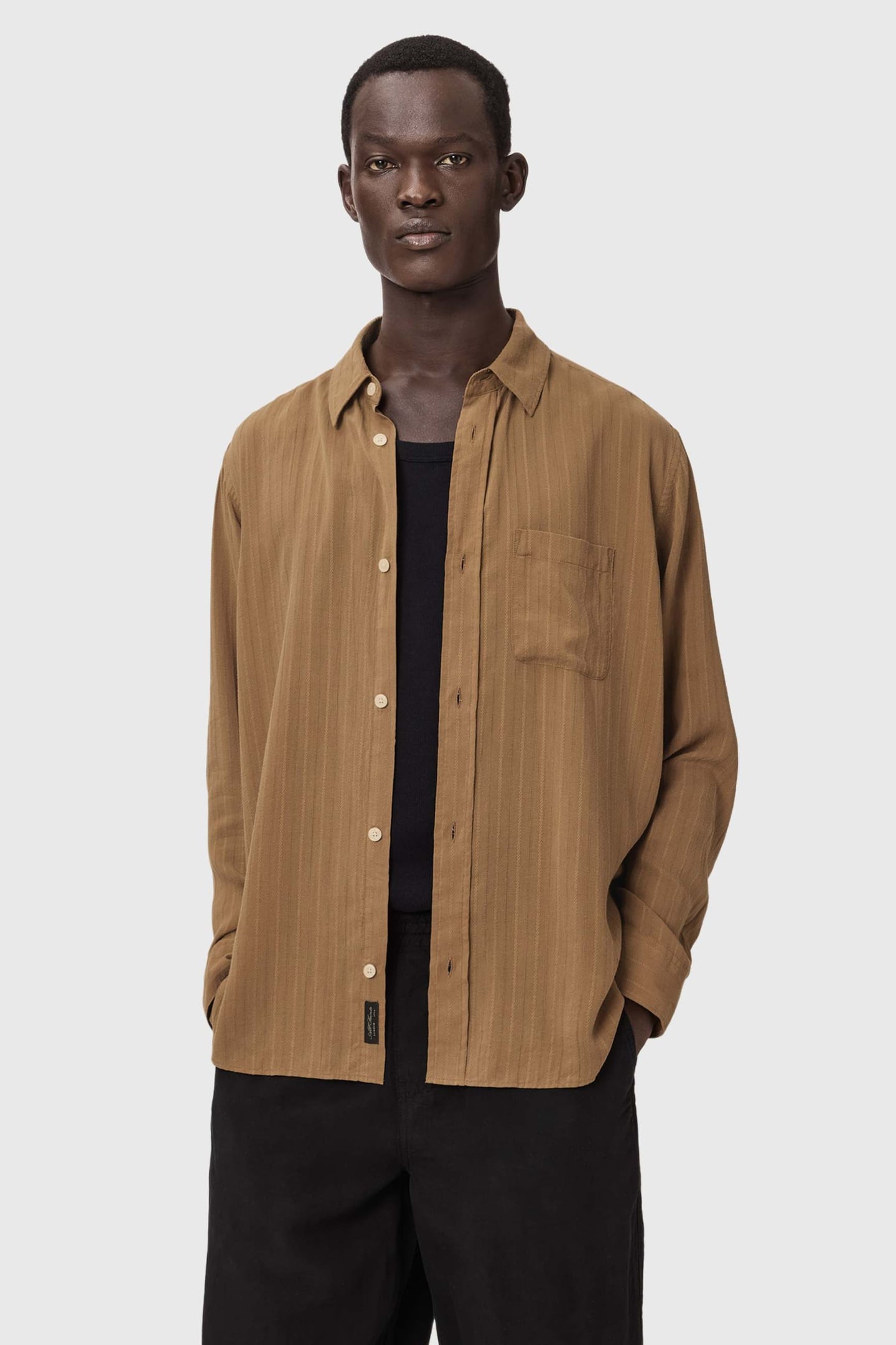 CARLYLE LS SHIRT BORG BROWN 6