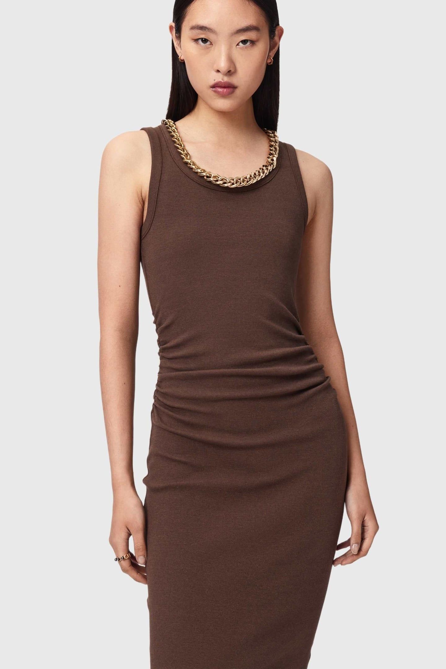 LUCY DRESS BITTER BROWN 3